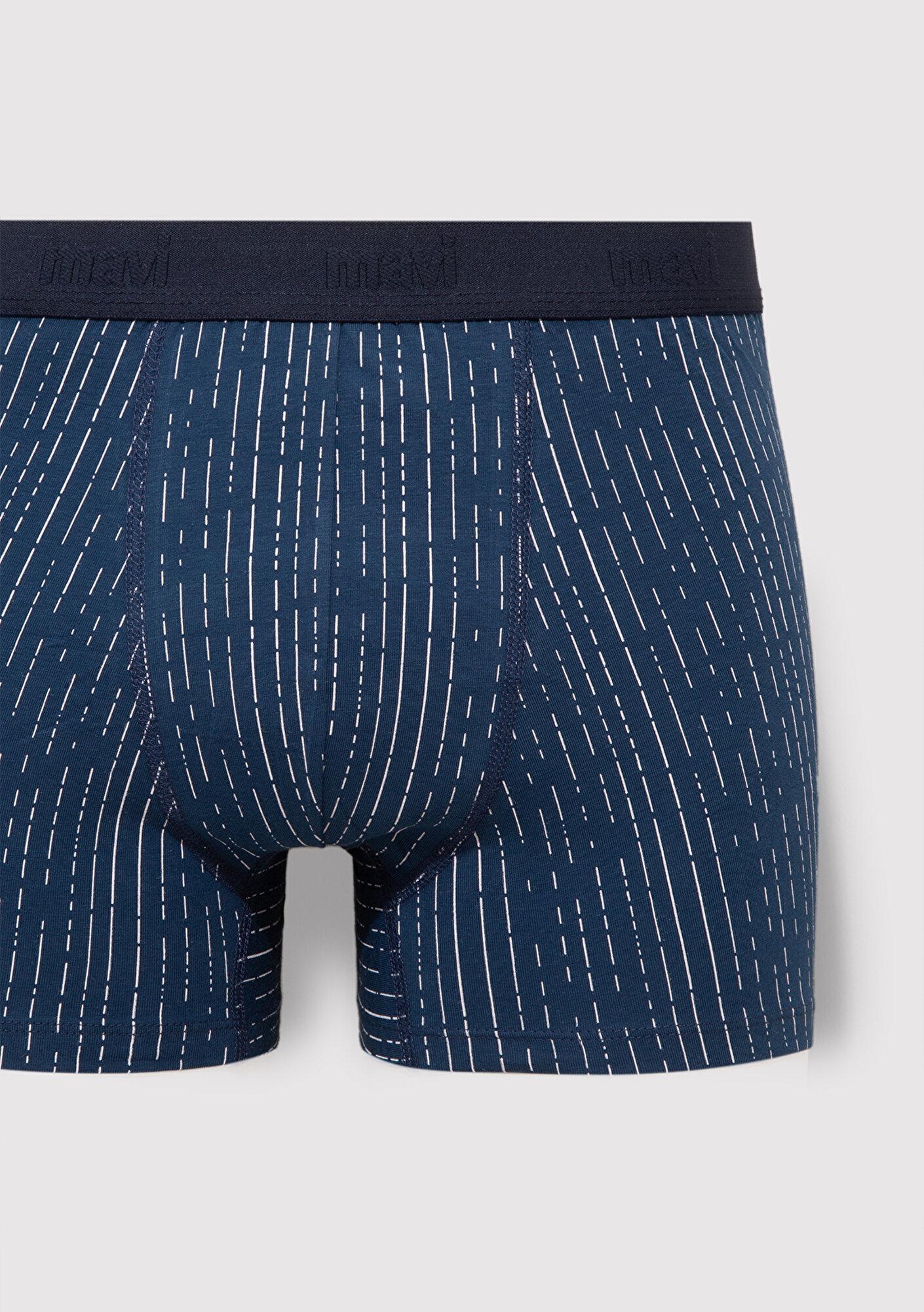 Mavi Çizgili Lacivert Boxer 092662-34340