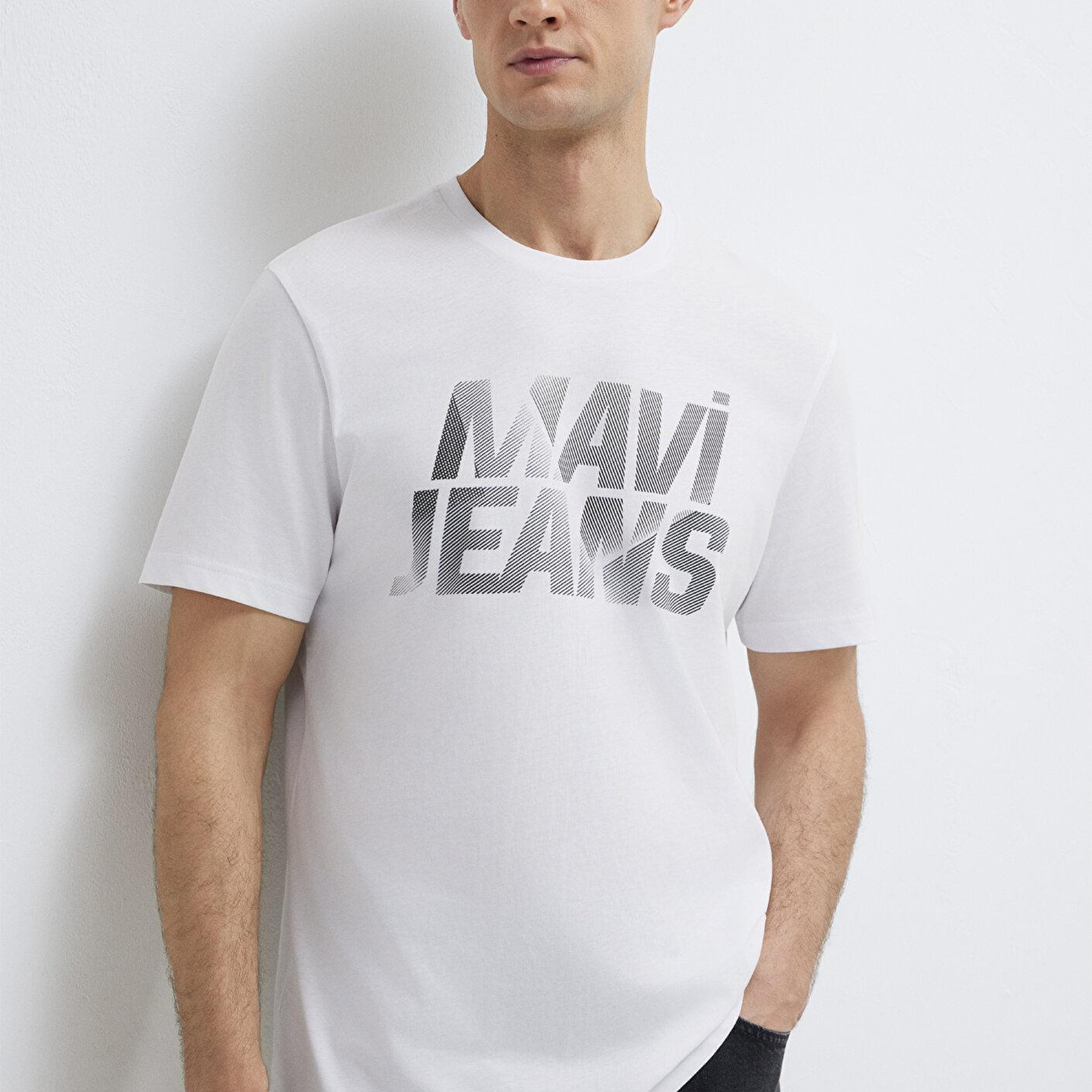 Mavi Mavi Jeans Baskılı Beyaz Tişört Regular Fit / Normal Kesim 0610260-620