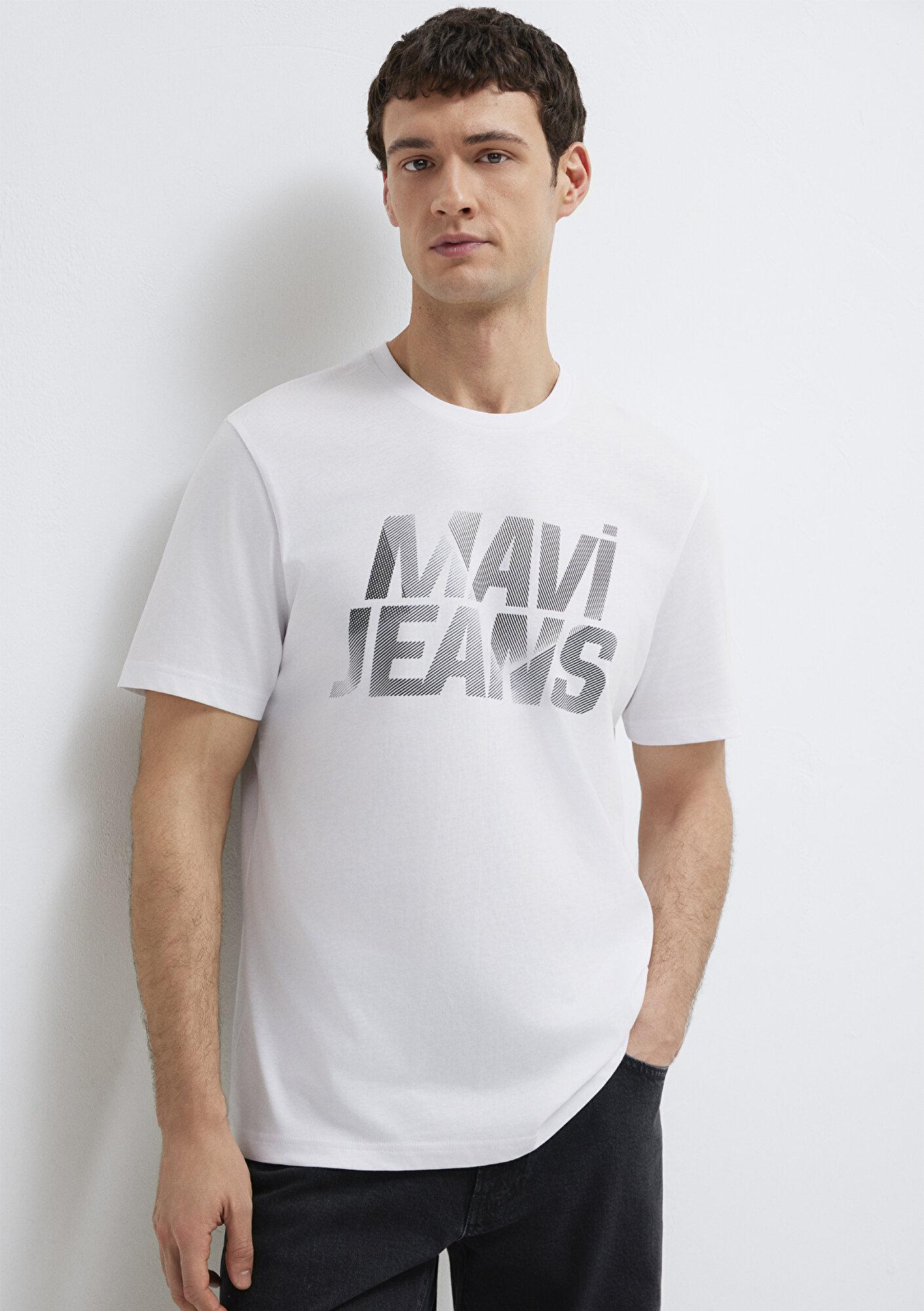 Mavi Mavi Jeans Baskılı Beyaz Tişört Regular Fit / Normal Kesim 0610260-620