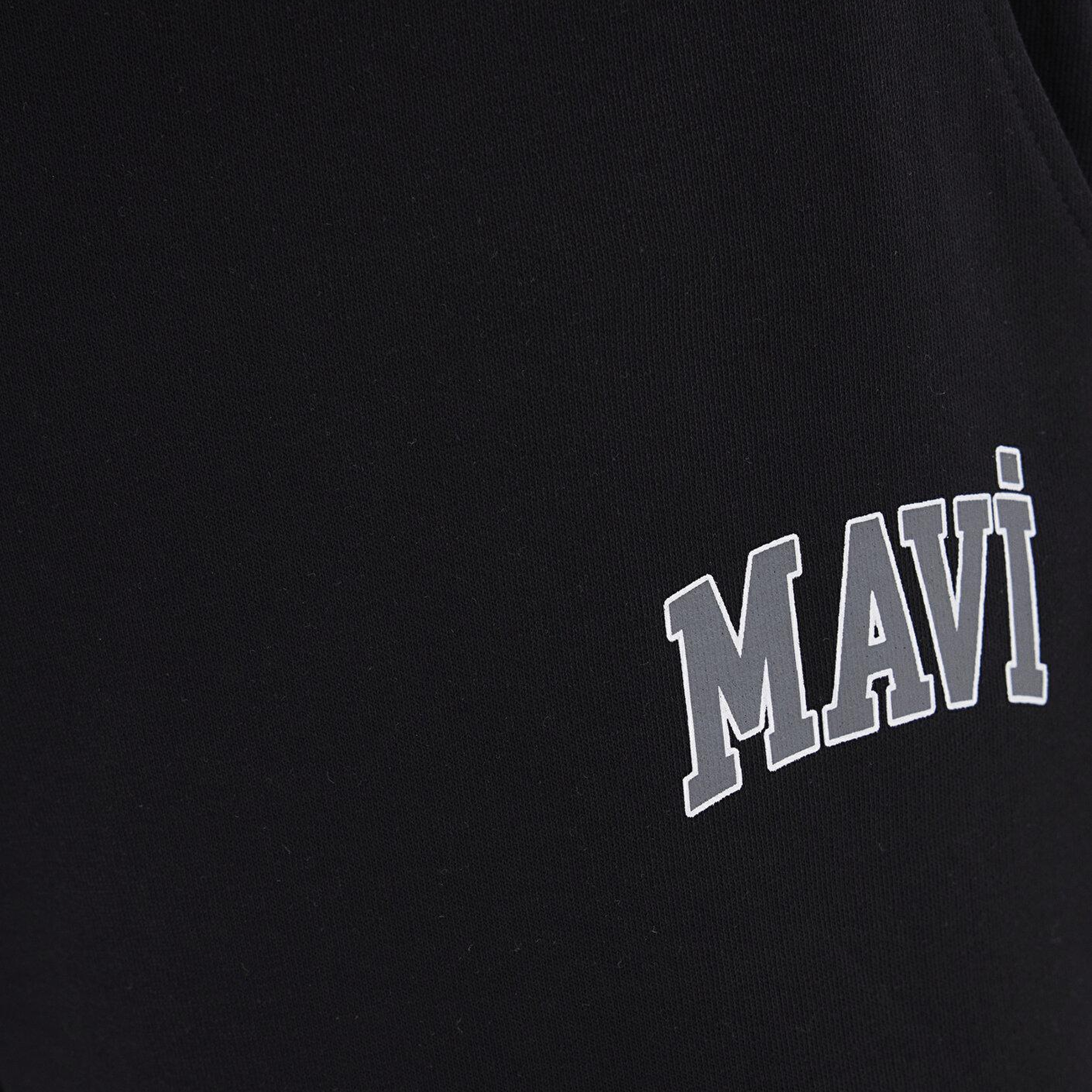 Mavi Mavi Logo Baskılı Siyah Şort 0410224-900