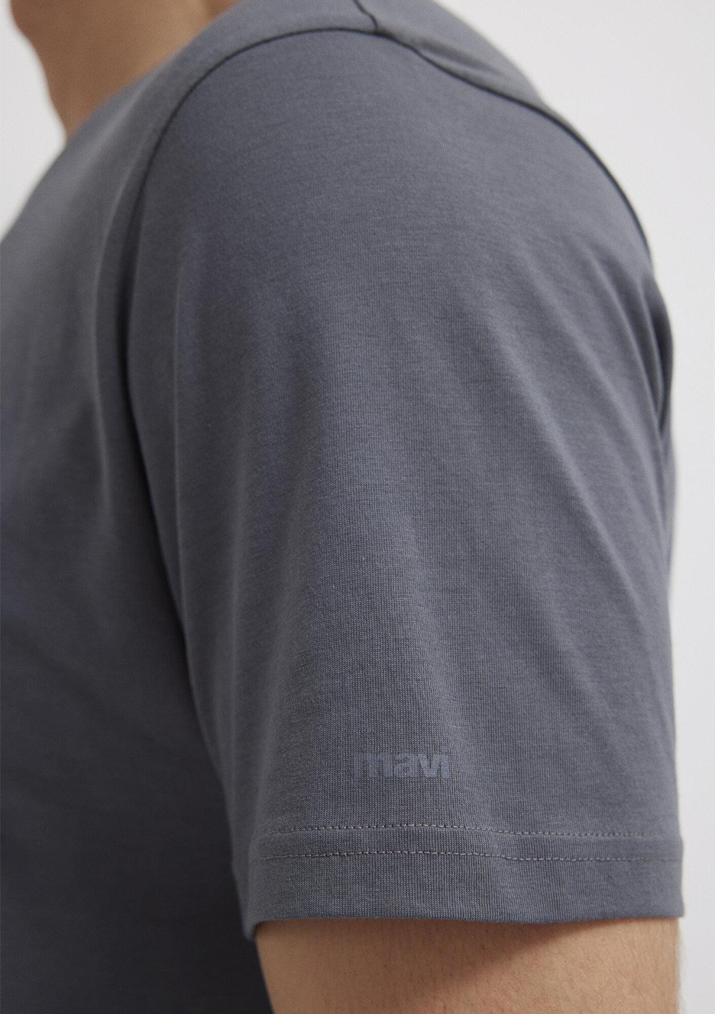 Mavi İstanbul Baskılı Gri Tişört Regular Fit / Normal Kesim 0612452-85309