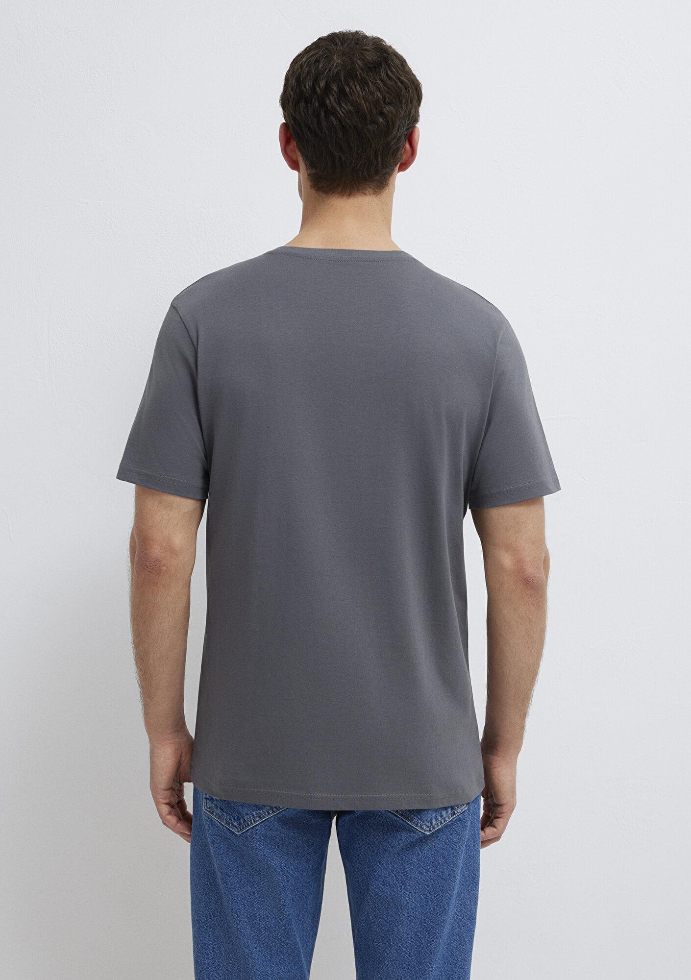 Mavi İstanbul Baskılı Gri Tişört Regular Fit / Normal Kesim 0612452-85309