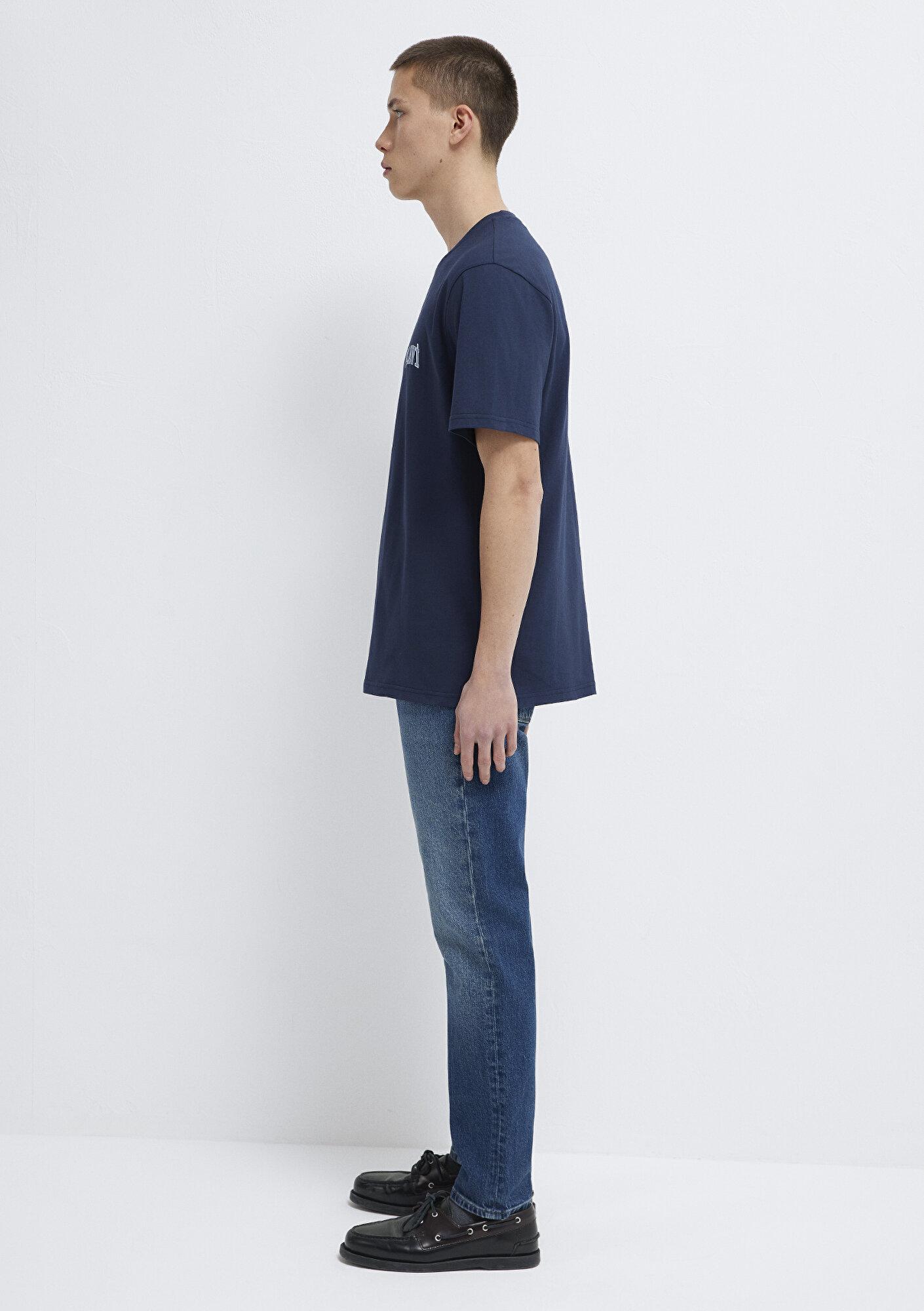 Mavi Mavi Logo Baskılı Lacivert Tişört Regular Fit / Normal Kesim 0611714-70497