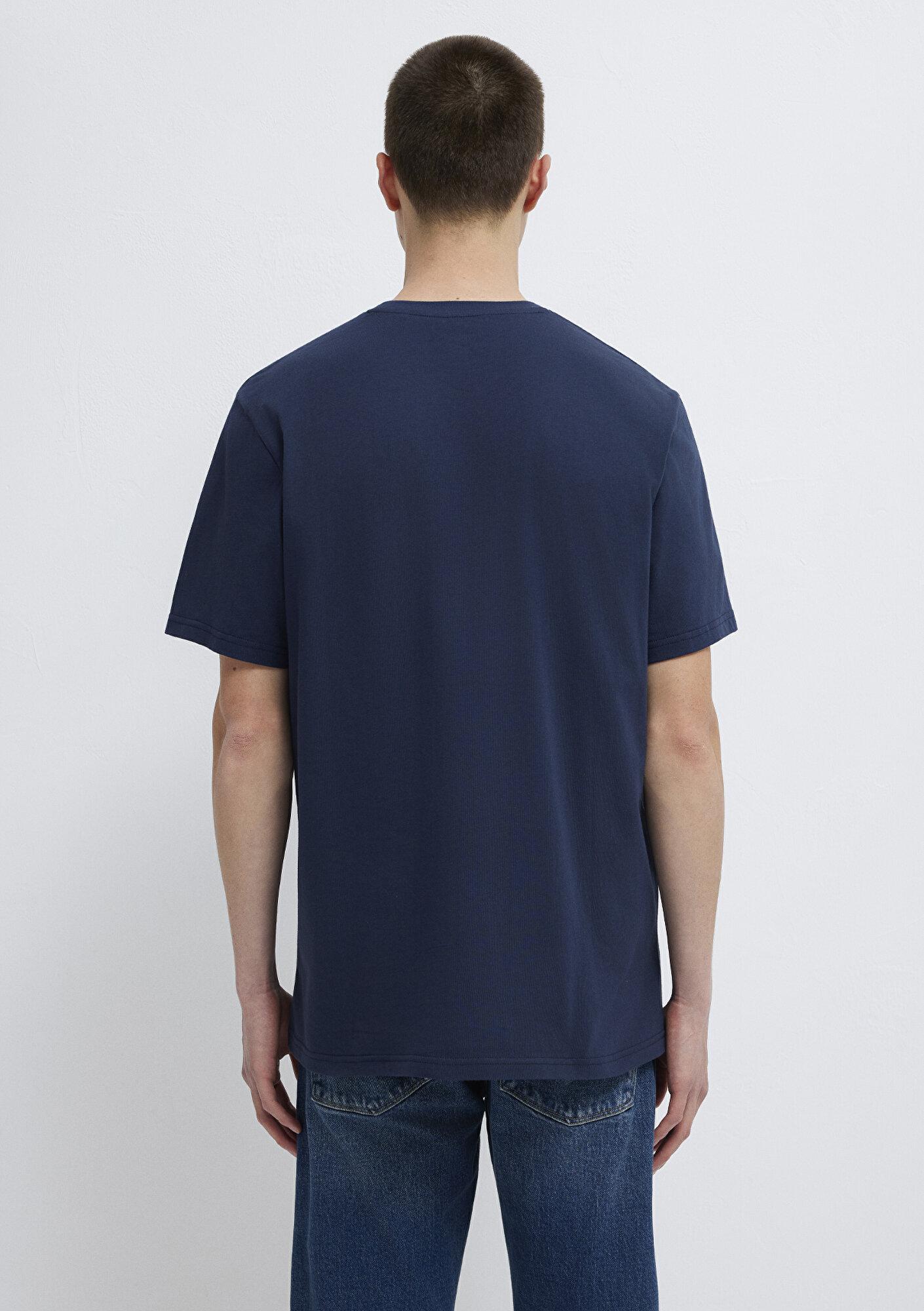 Mavi Mavi Logo Baskılı Lacivert Tişört Regular Fit / Normal Kesim 0611714-70497