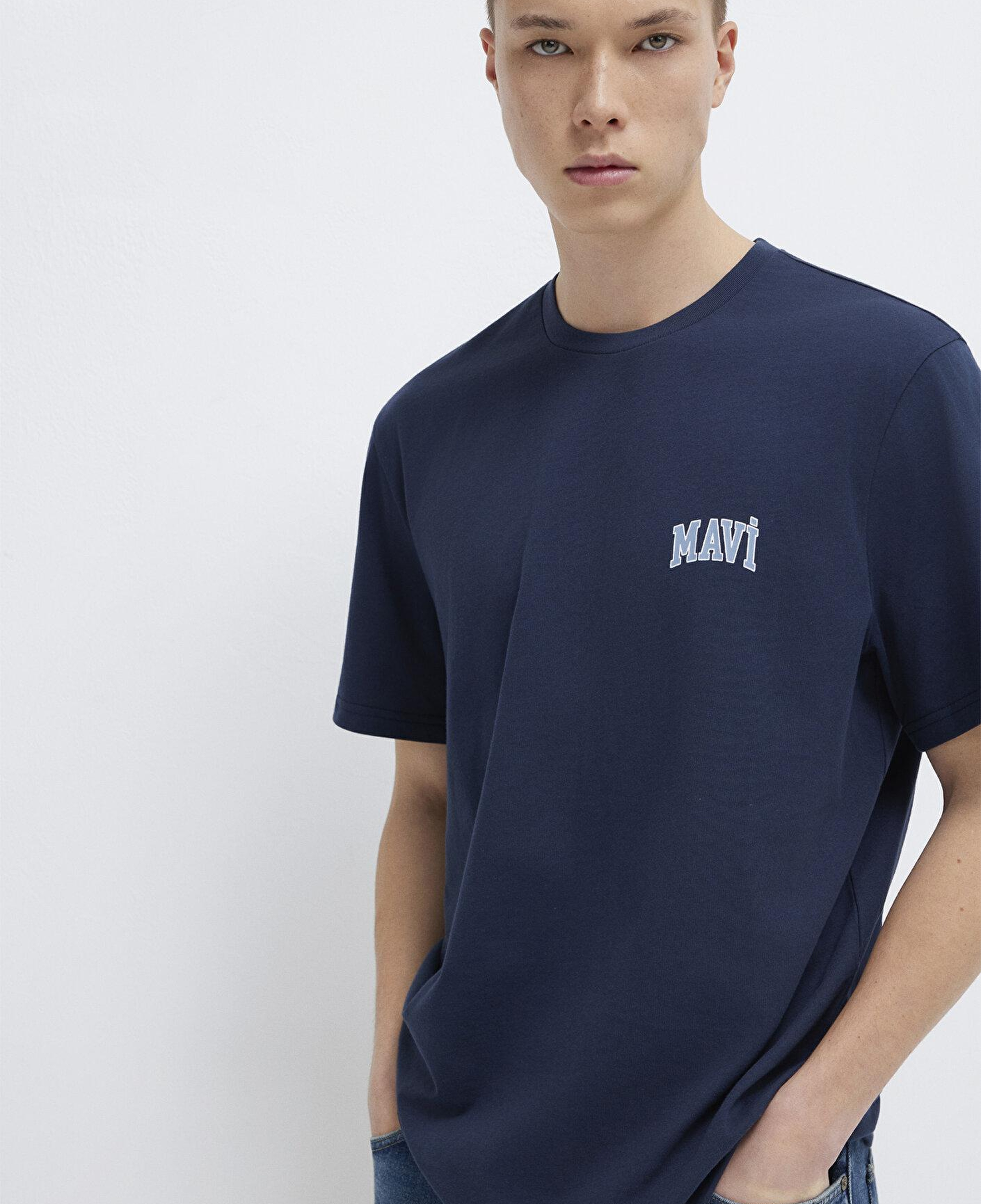 Mavi Mavi Logo Baskılı Lacivert Tişört Regular Fit / Normal Kesim 0611714-70497