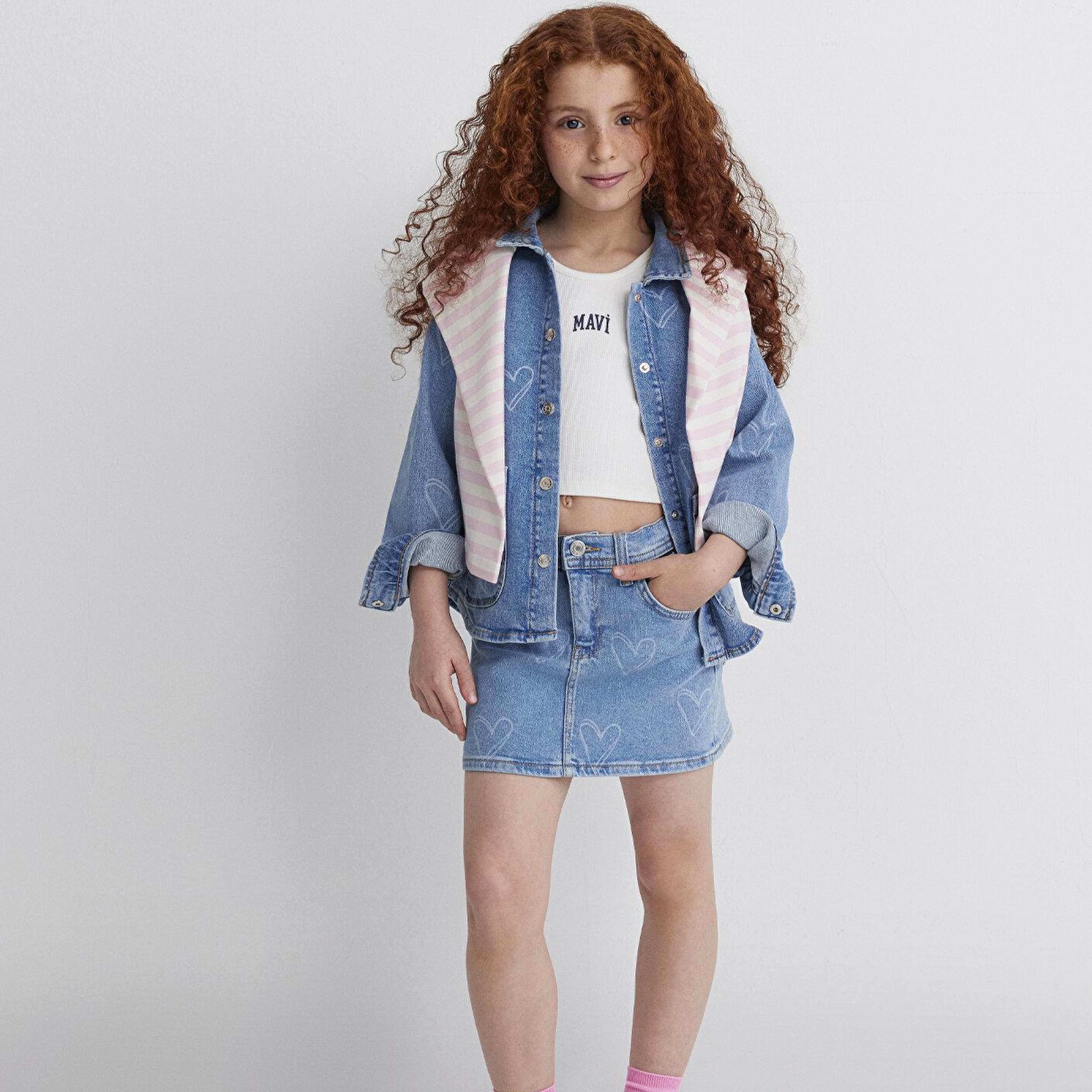 Mavi Lullu Açık Mavi Jean Gömlek Regular Fit / Normal Kesim 7210002-89486