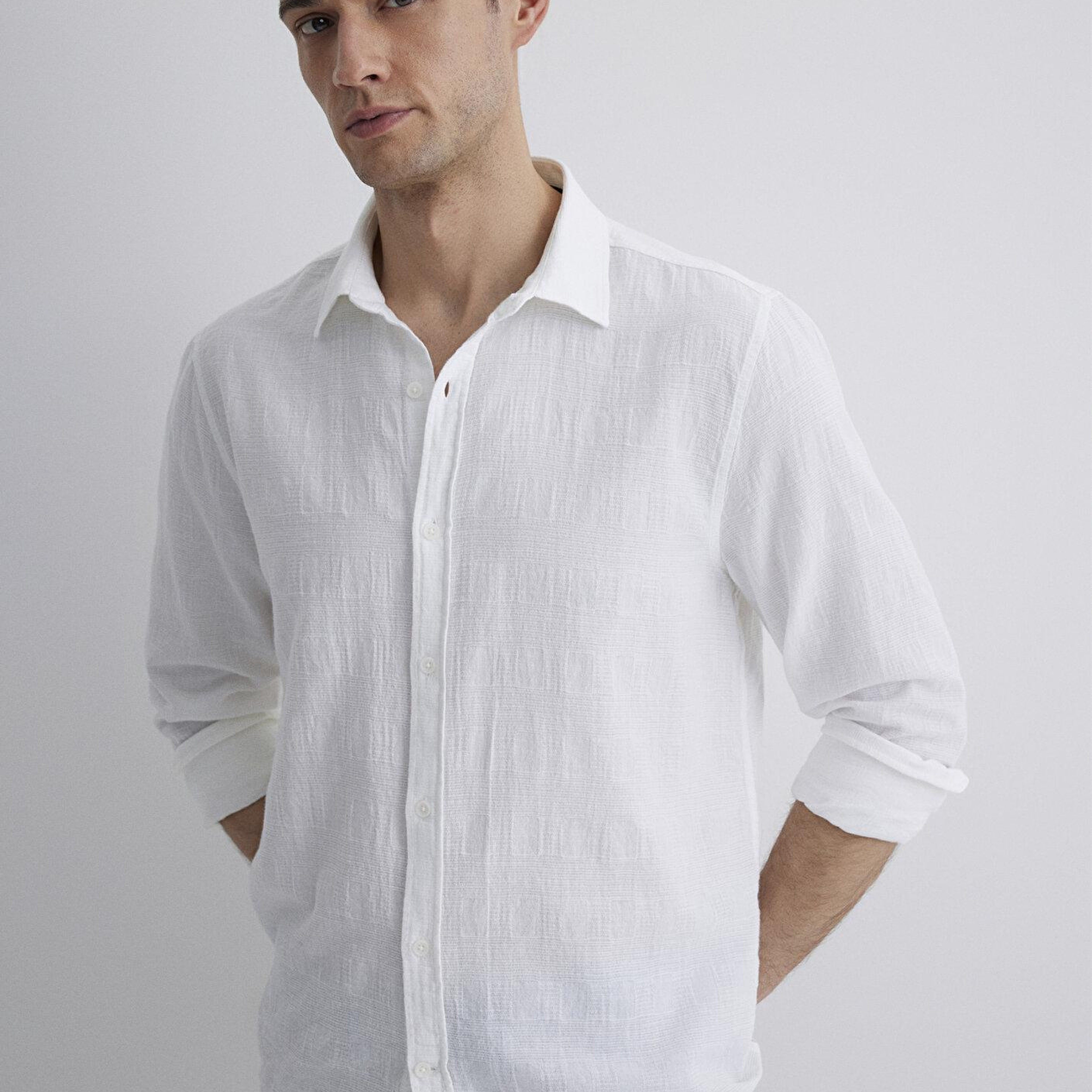 Mavi Beyaz Gömlek Slim Fit / Dar Kesim 0211548-70057