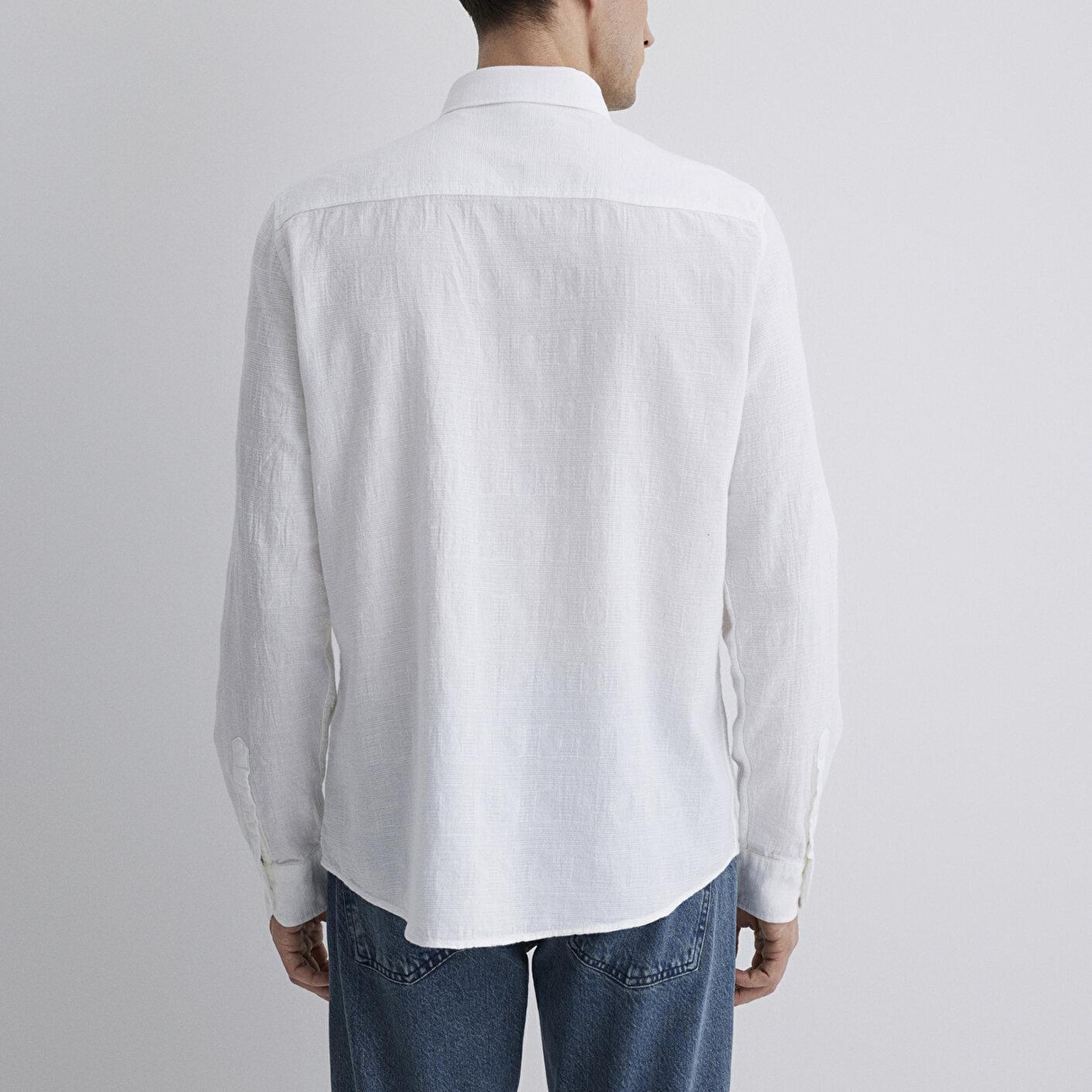 Mavi Beyaz Gömlek Slim Fit / Dar Kesim 0211548-70057