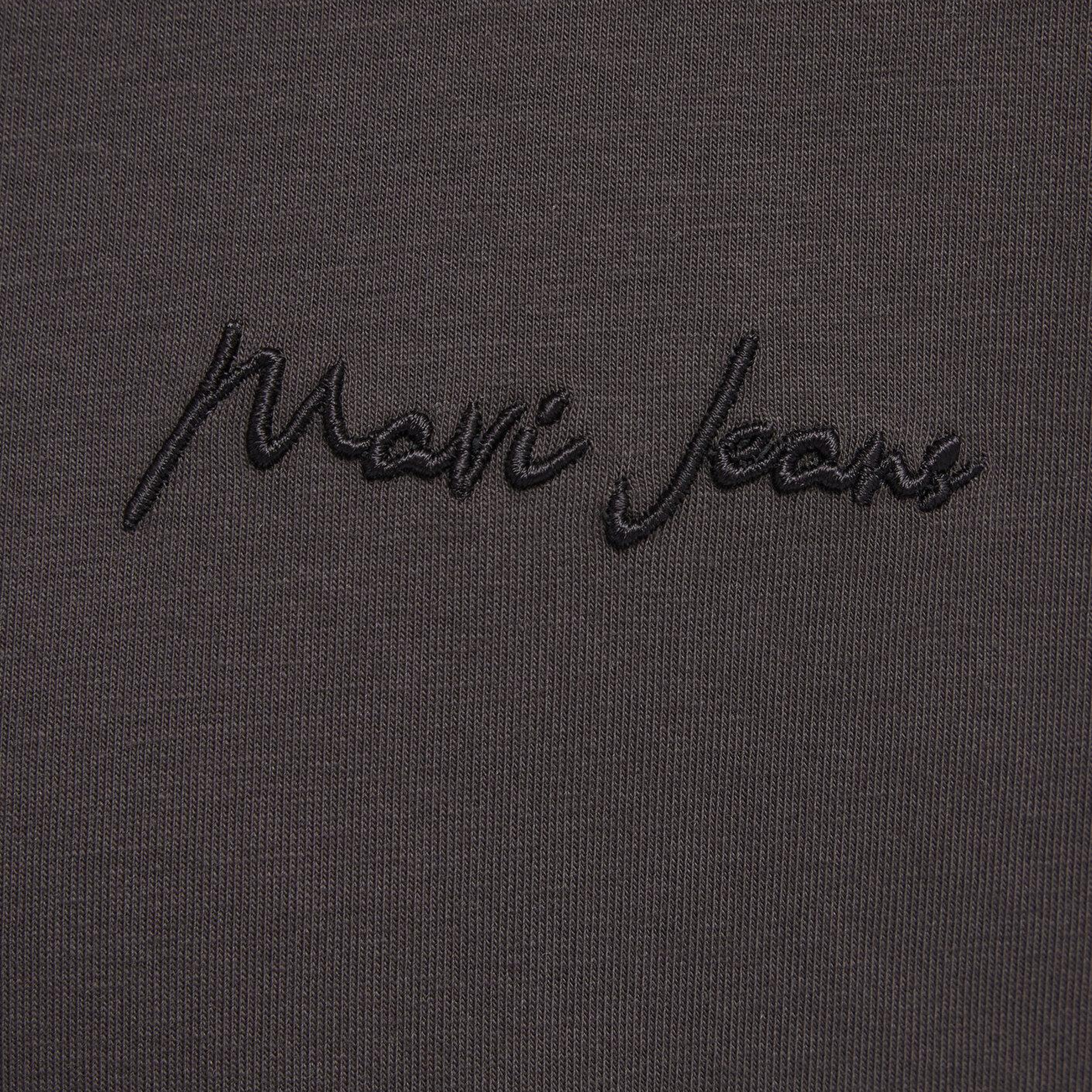 Mavi Mavi Jeans Nakışlı Kahverengi Basic Tişört Loose Fit / Bol Rahat Kesim 0612733-70219
