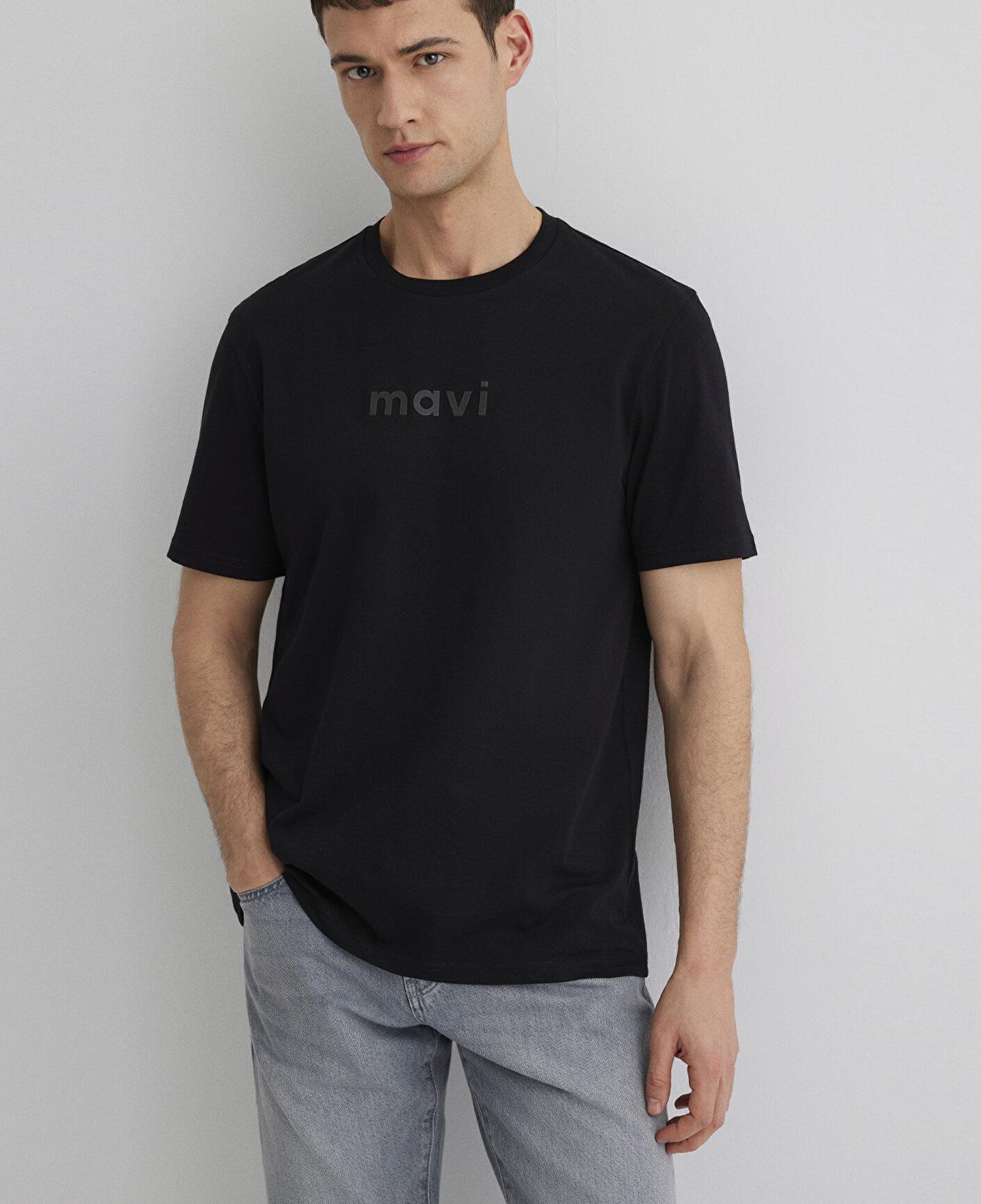 Mavi Mavi Logo Baskılı Siyah Tişört Regular Fit / Normal Kesim 0612732-900