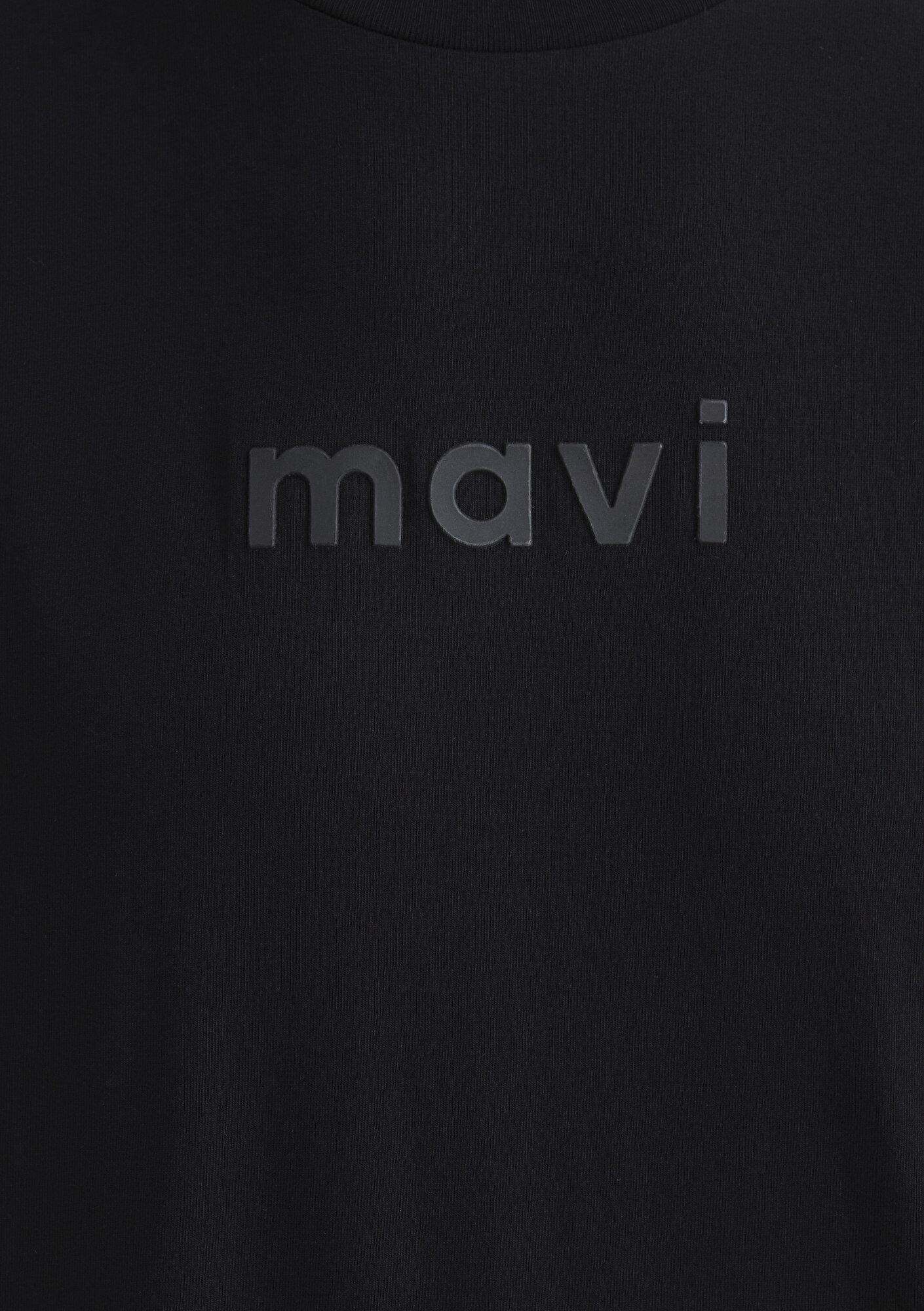 Mavi Mavi Logo Baskılı Siyah Tişört Regular Fit / Normal Kesim 0612732-900