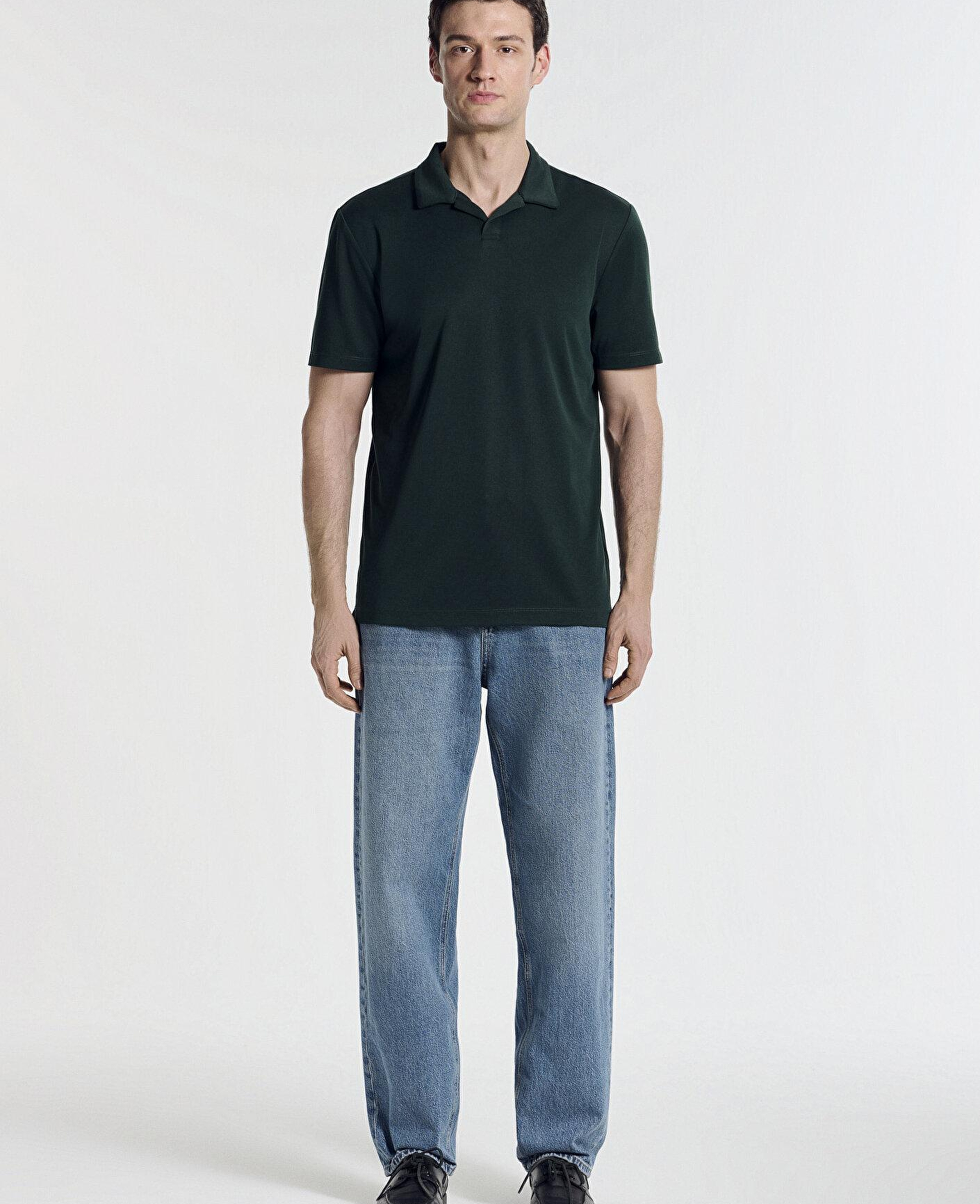 Mavi Soft-Premium Yeşil (TENCEL™) Modal Karışımlı Polo Tişört Regular Fit / Normal Kesim 0613008-85370