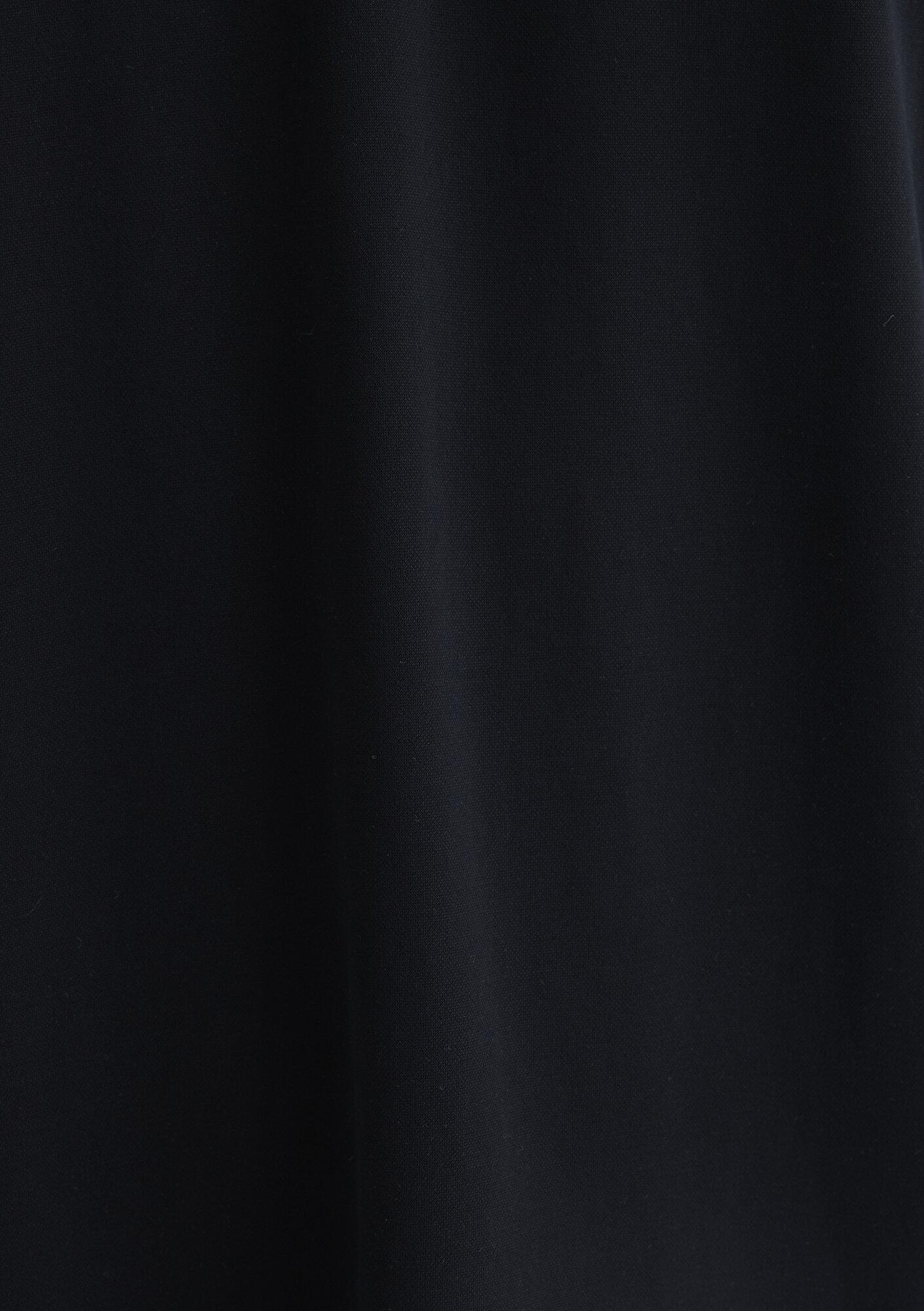 Mavi Soft-Premium Siyah (TENCEL™) Modal Karışımlı Yarı Fermuarlı Polo Tişört Regular Fit / Normal Kesim 0613007-900