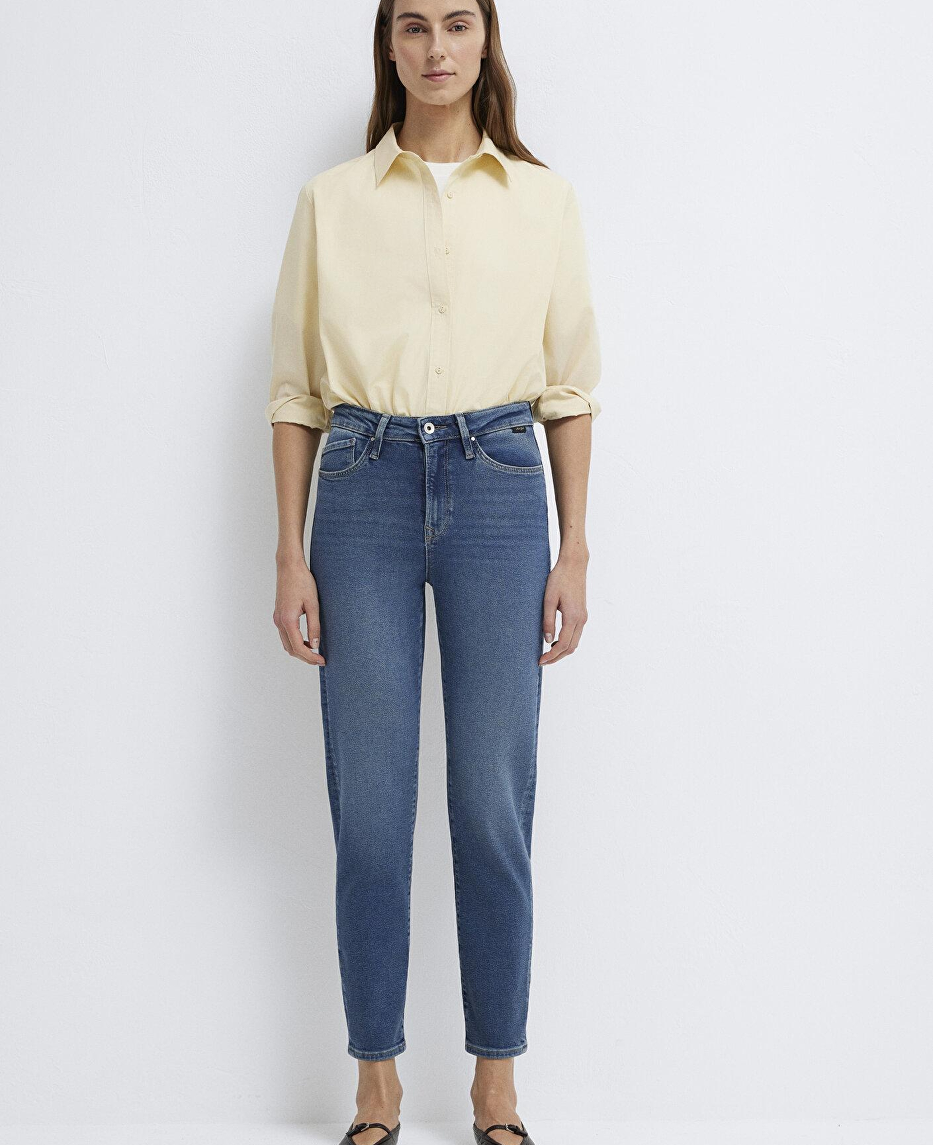 Mavi Star Gold Shape Puslu Koyu Mavi Jean Pantolon 101077-90534