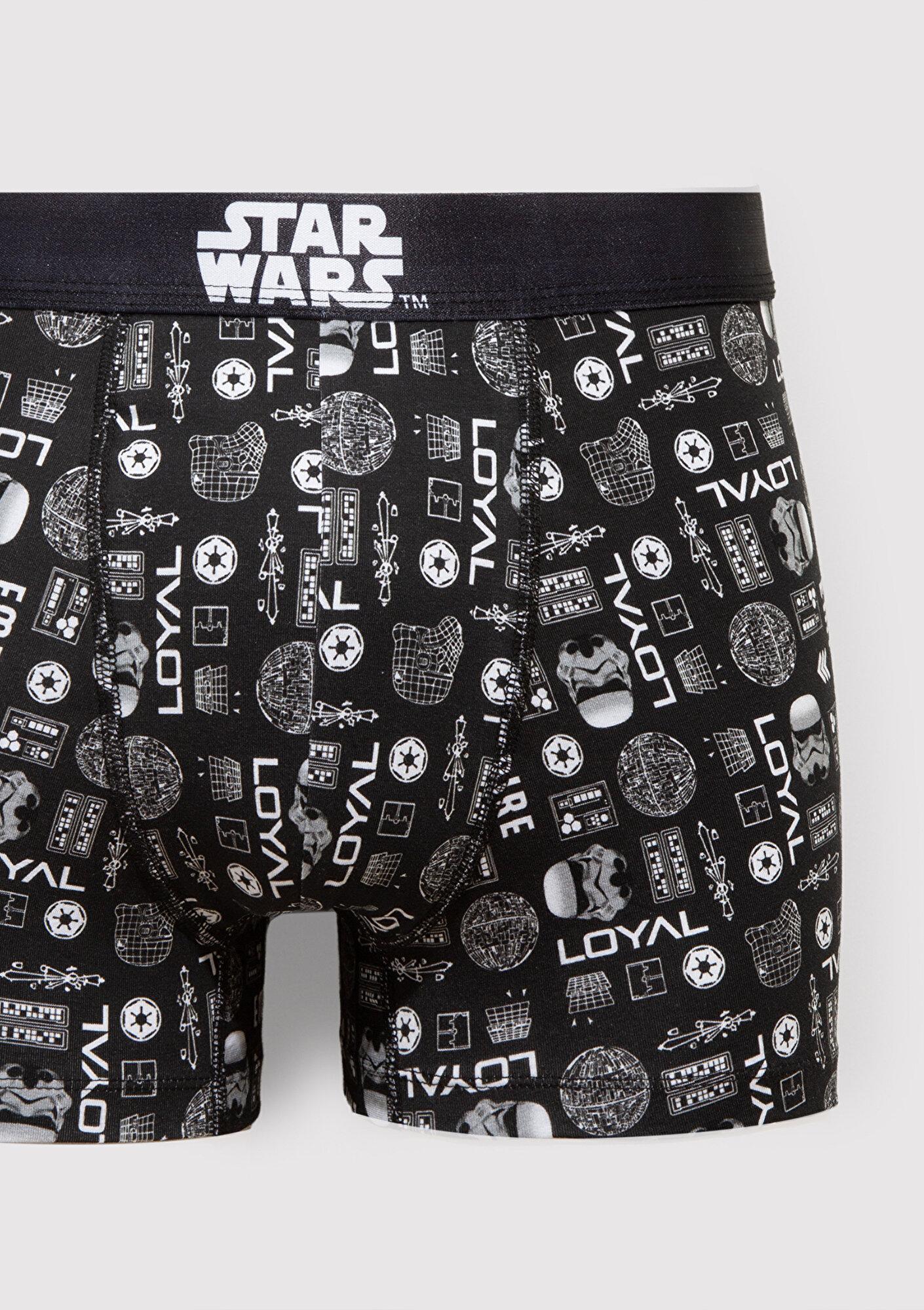 Mavi Star Wars Baskılı Siyah Boxer 0912185-900