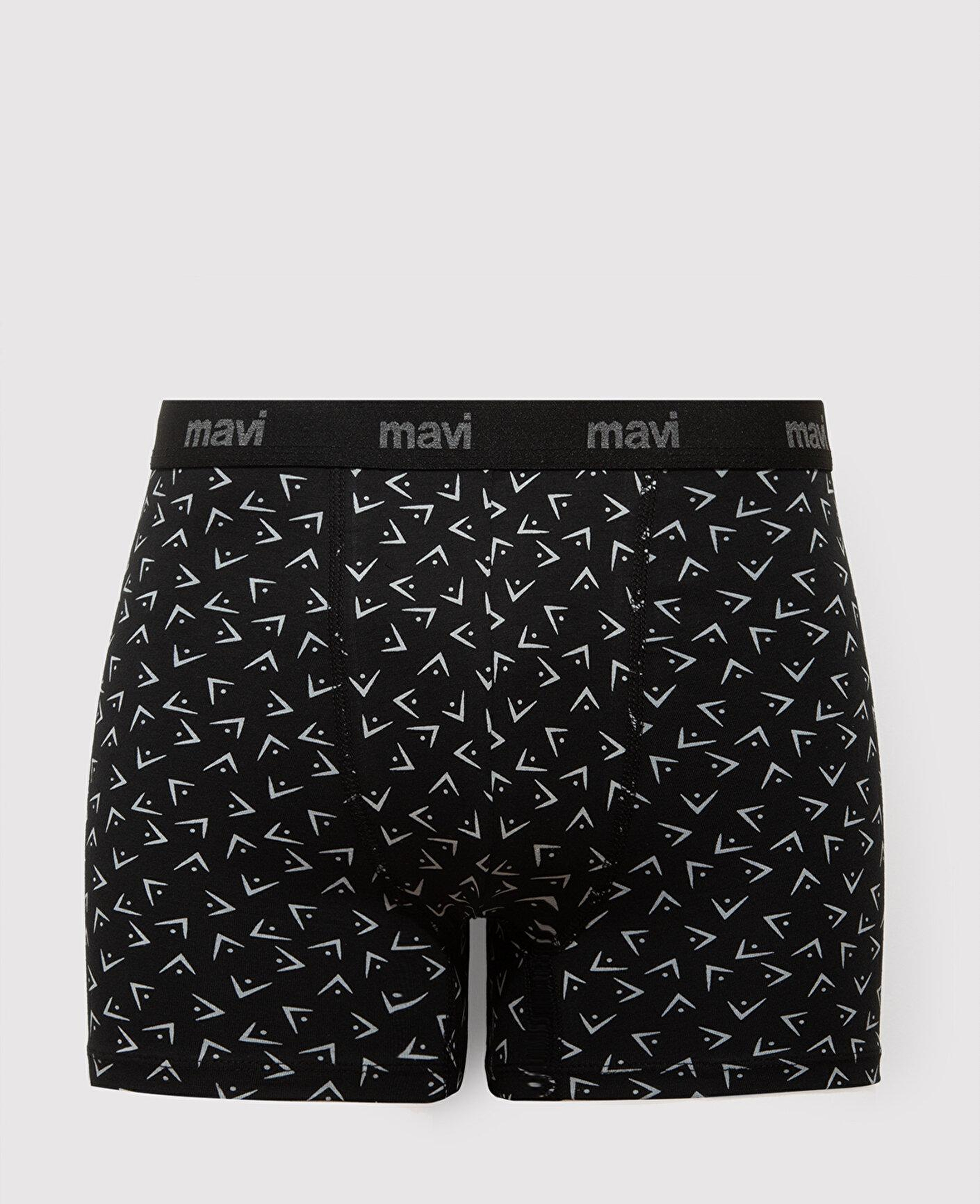 Mavi 3lü Siyah Baskılı Boxer 0912225-900