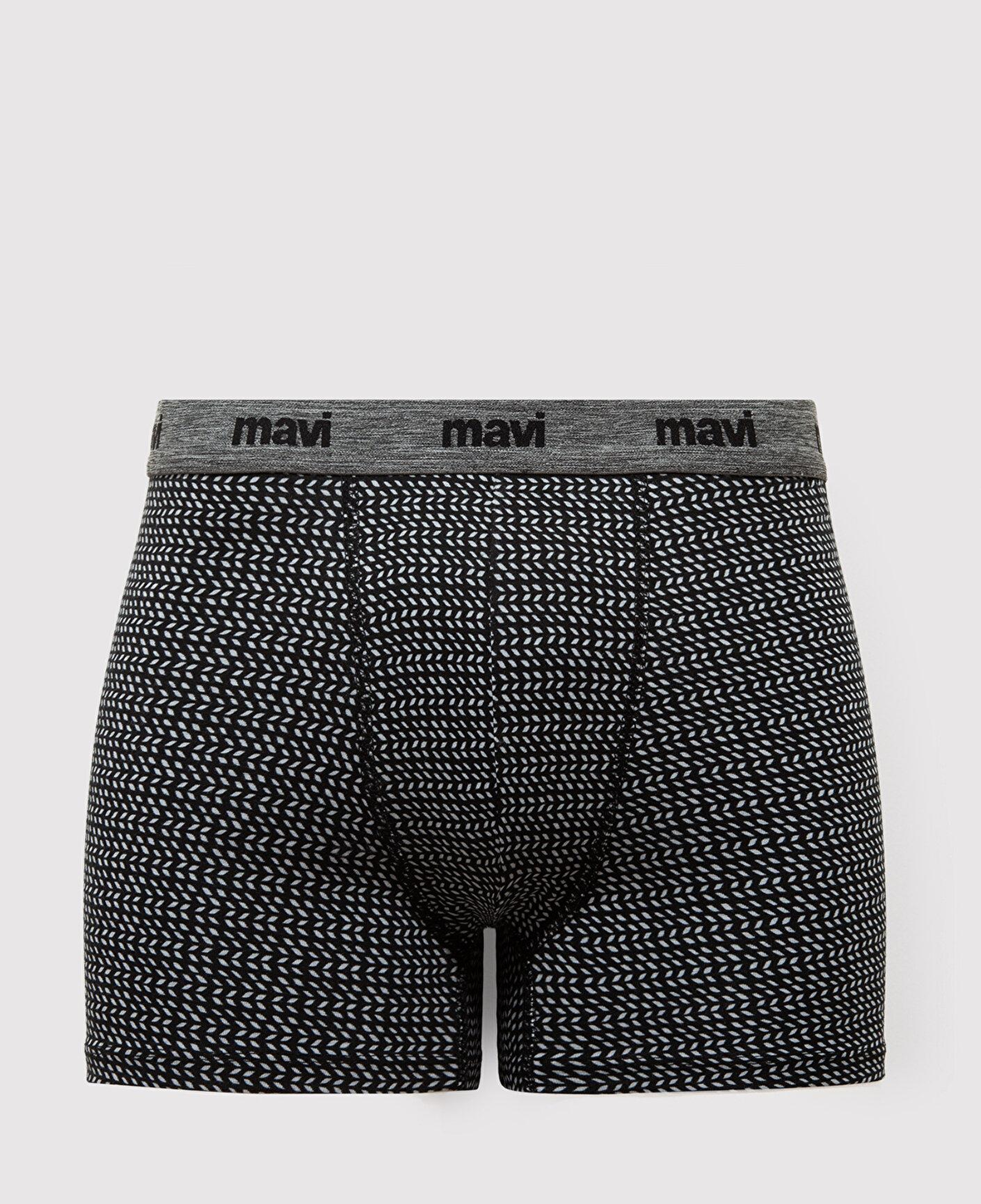 Mavi 3lü Siyah Baskılı Boxer 0912225-900