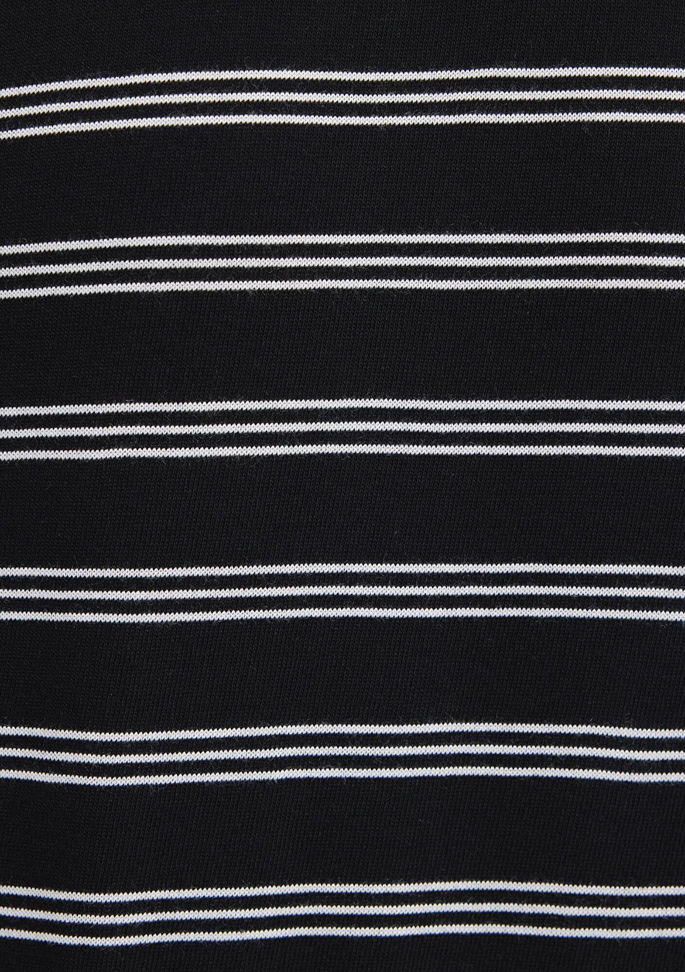 Mavi Çizgili Siyah Tişört Regular Fit / Normal Kesim 0613134-900