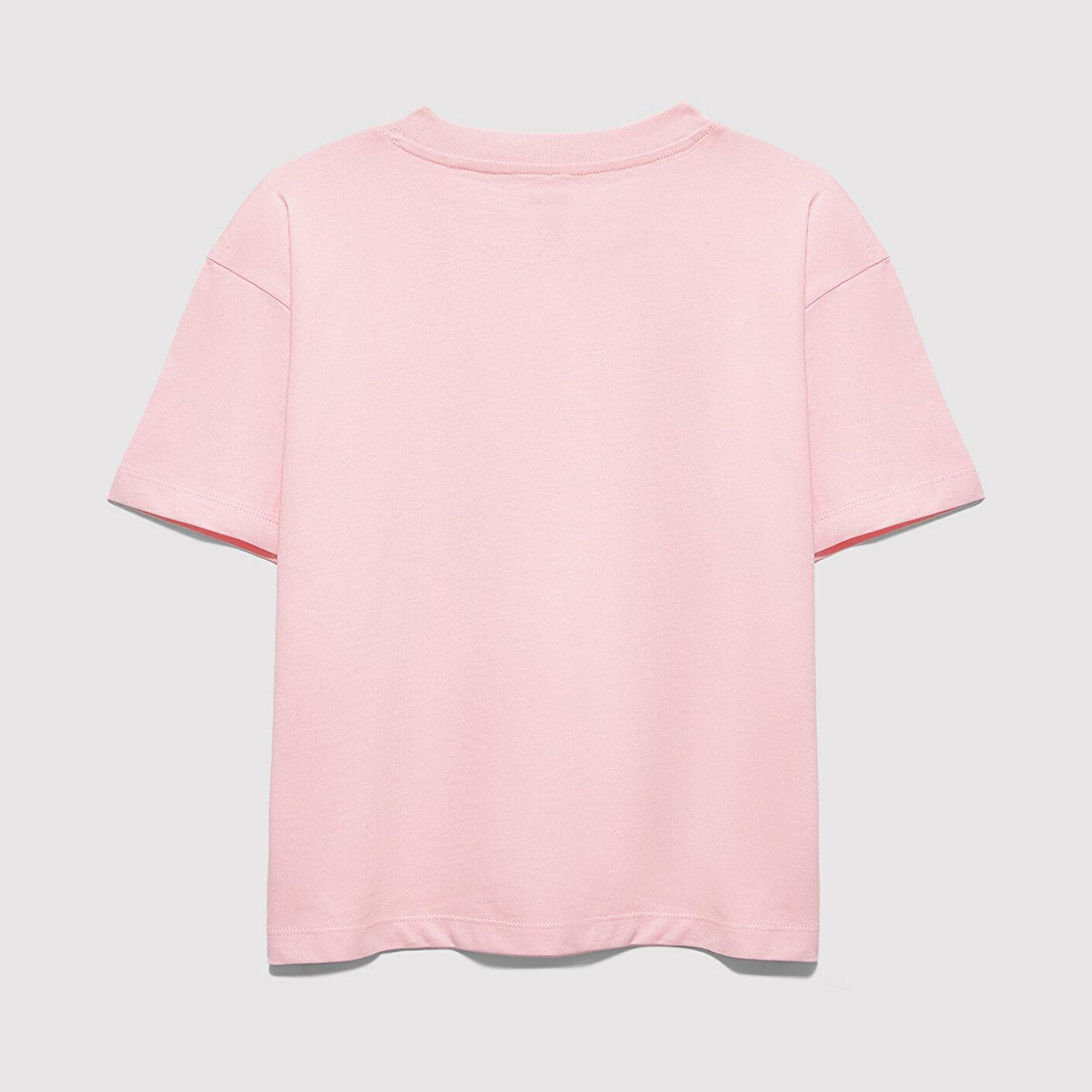 Mavi Mavi Logo Baskılı Pembe Tişört Loose Fit / Bol Rahat Kesim 7610386-71007
