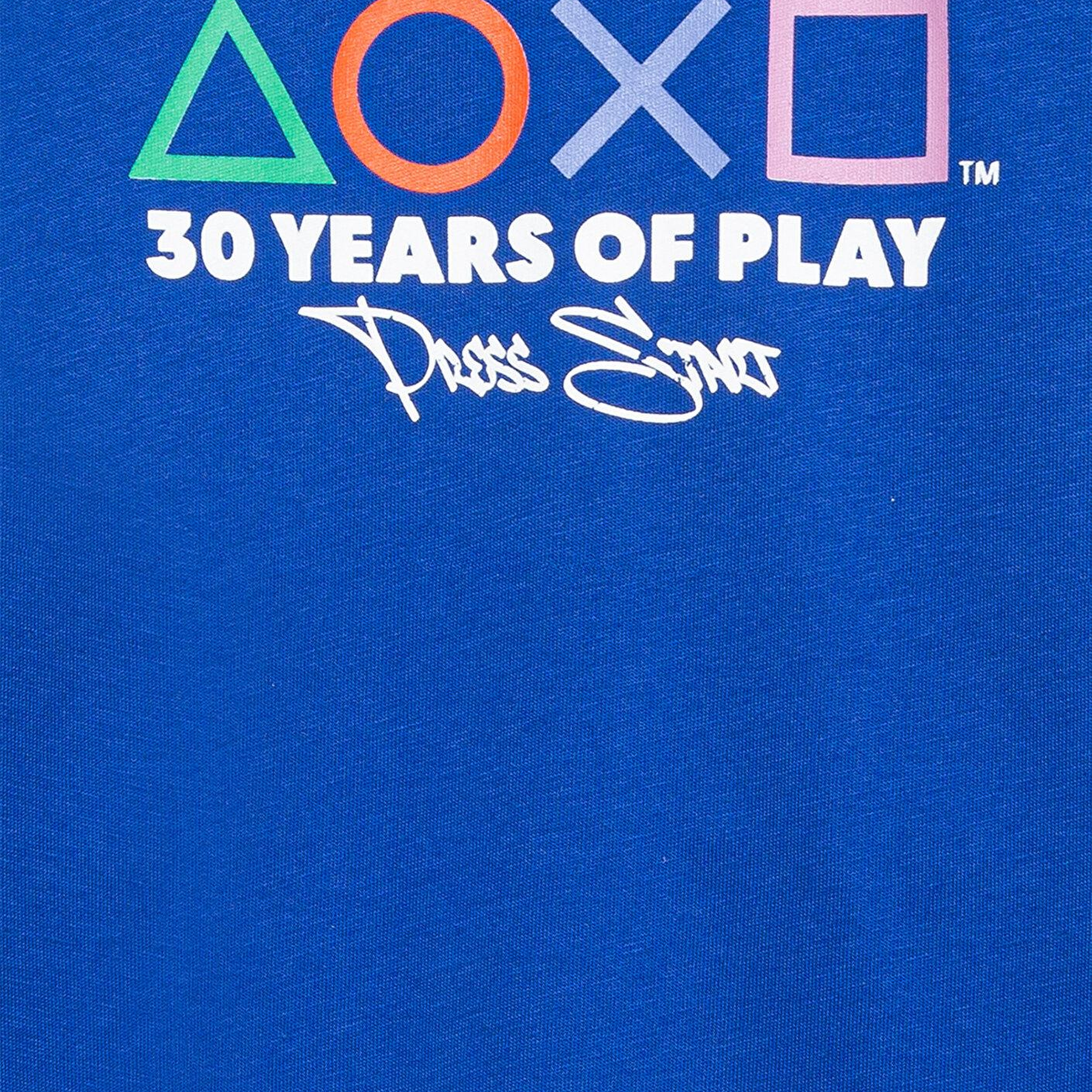 Mavi PlayStation Baskılı Mavi Tişört Loose Fit / Bol Rahat Kesim 6610422-70896