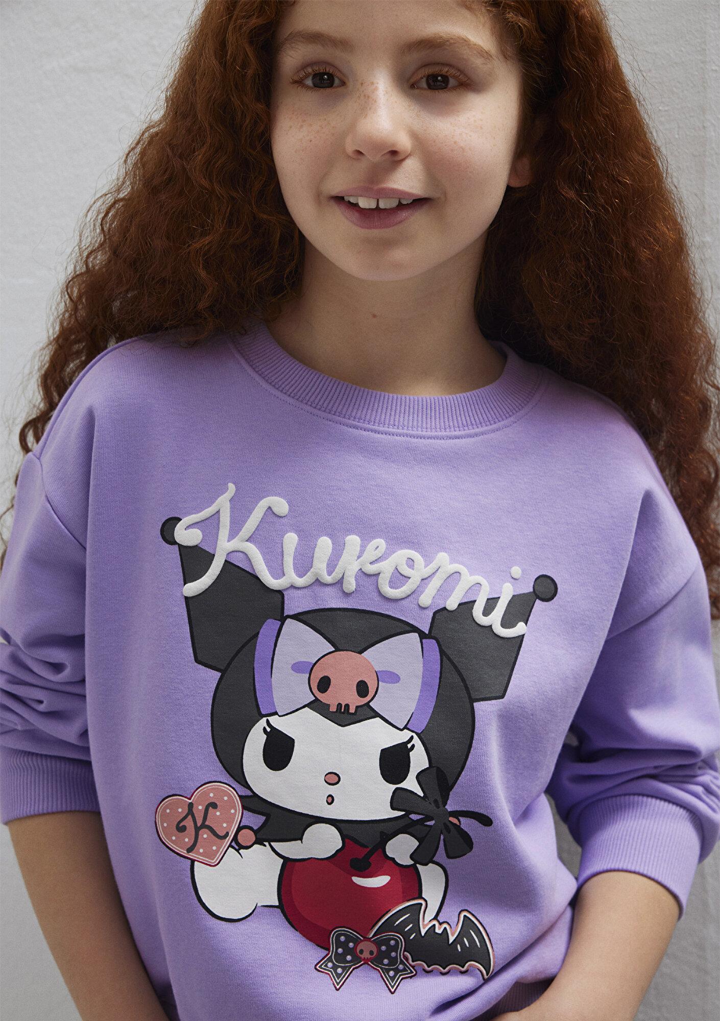 Mavi Kuromi Baskılı Mor Sweatshirt 7S10183-70519