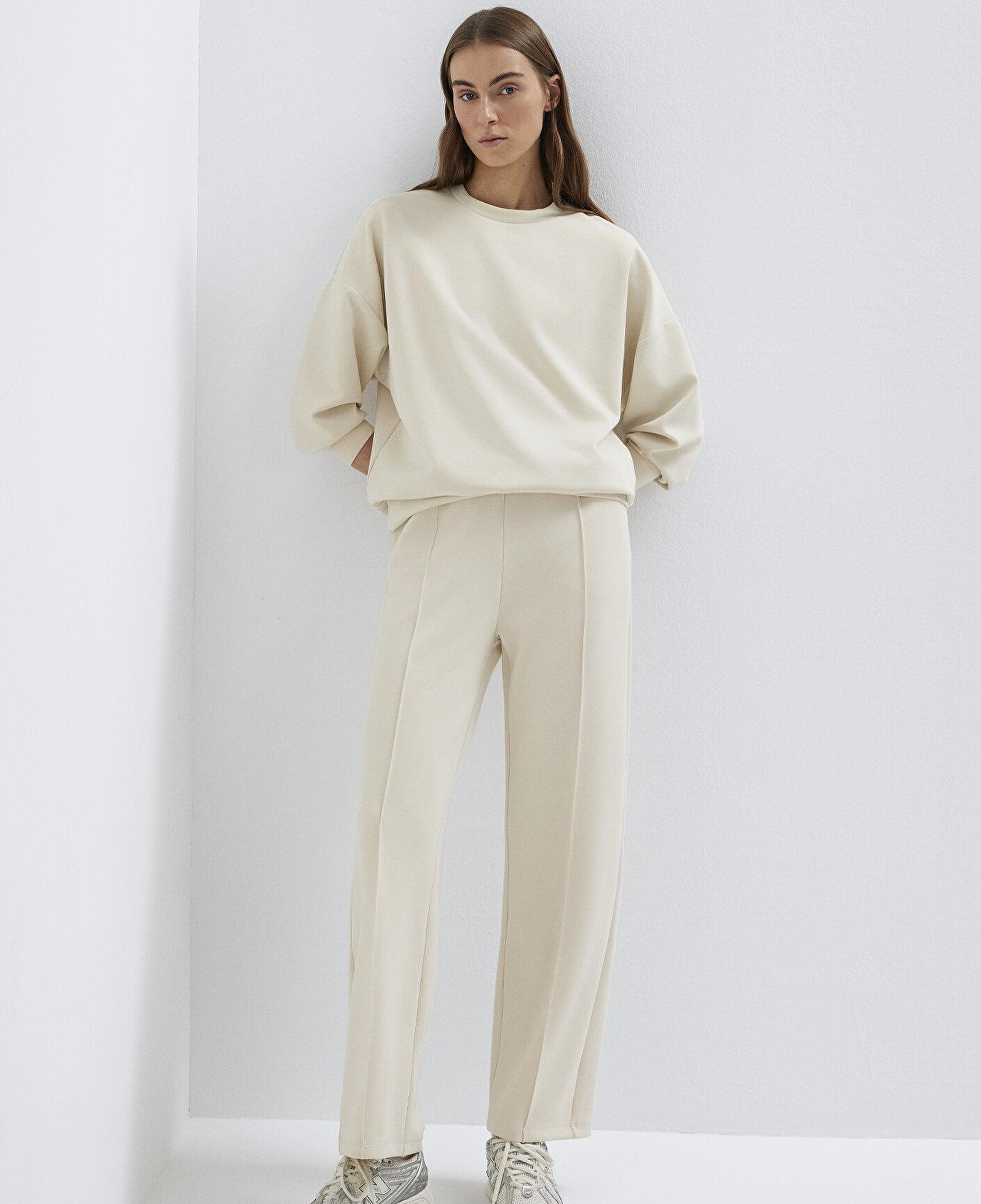 Mavi Sporty Lux Ekru (TENCEL™) Modal Karışımlı Eşofman Altı 1010634-70065