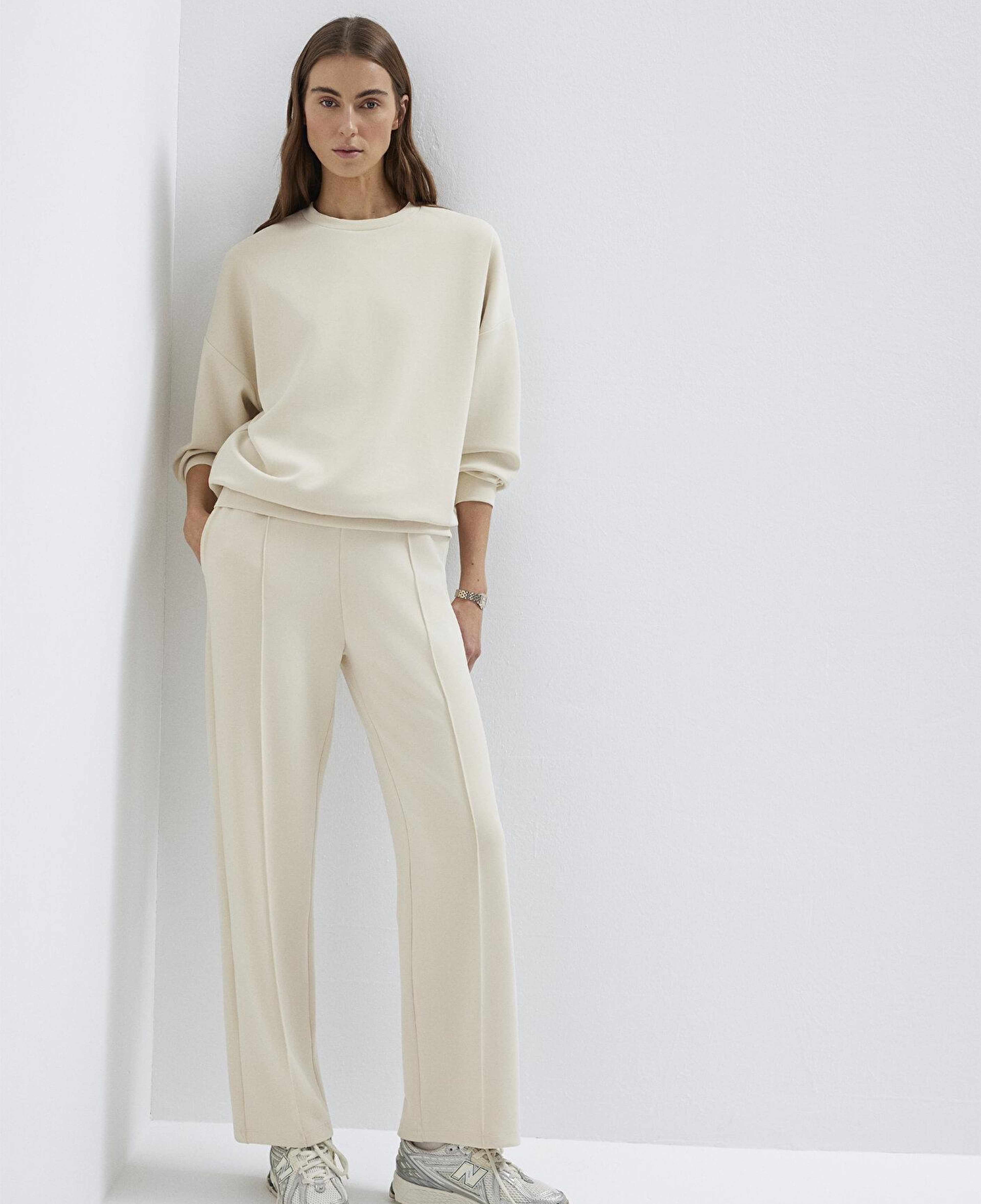 Mavi Sporty Lux Ekru (TENCEL™) Modal Karışımlı Eşofman Altı 1010634-70065
