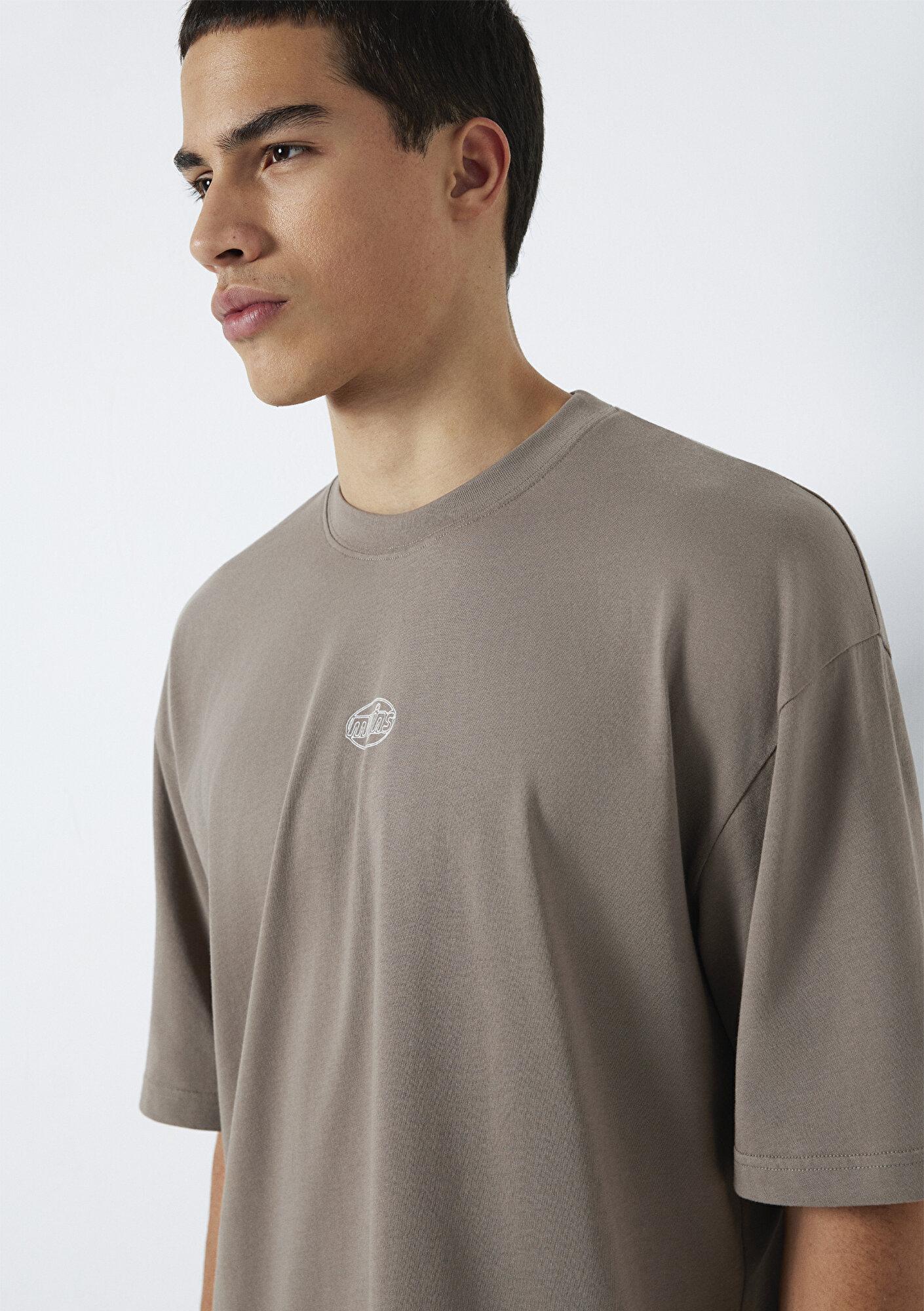 Mavi MVJNS Baskılı Kahverengi Tişört Oversize / Geniş Kesim 0613215-87875