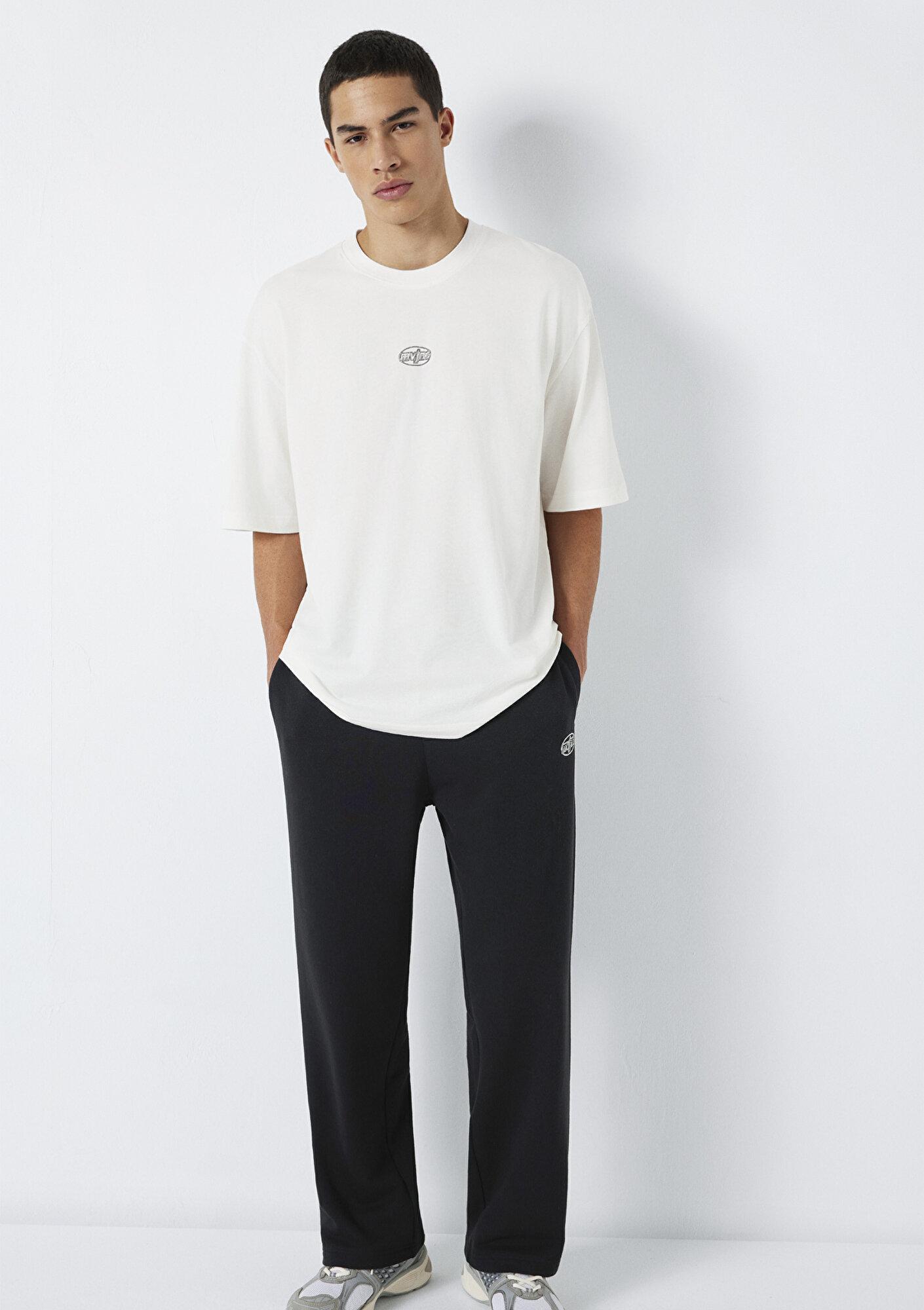 Mavi MVJNS Baskılı Ekru Tişört Oversize / Geniş Kesim 0613215-70057