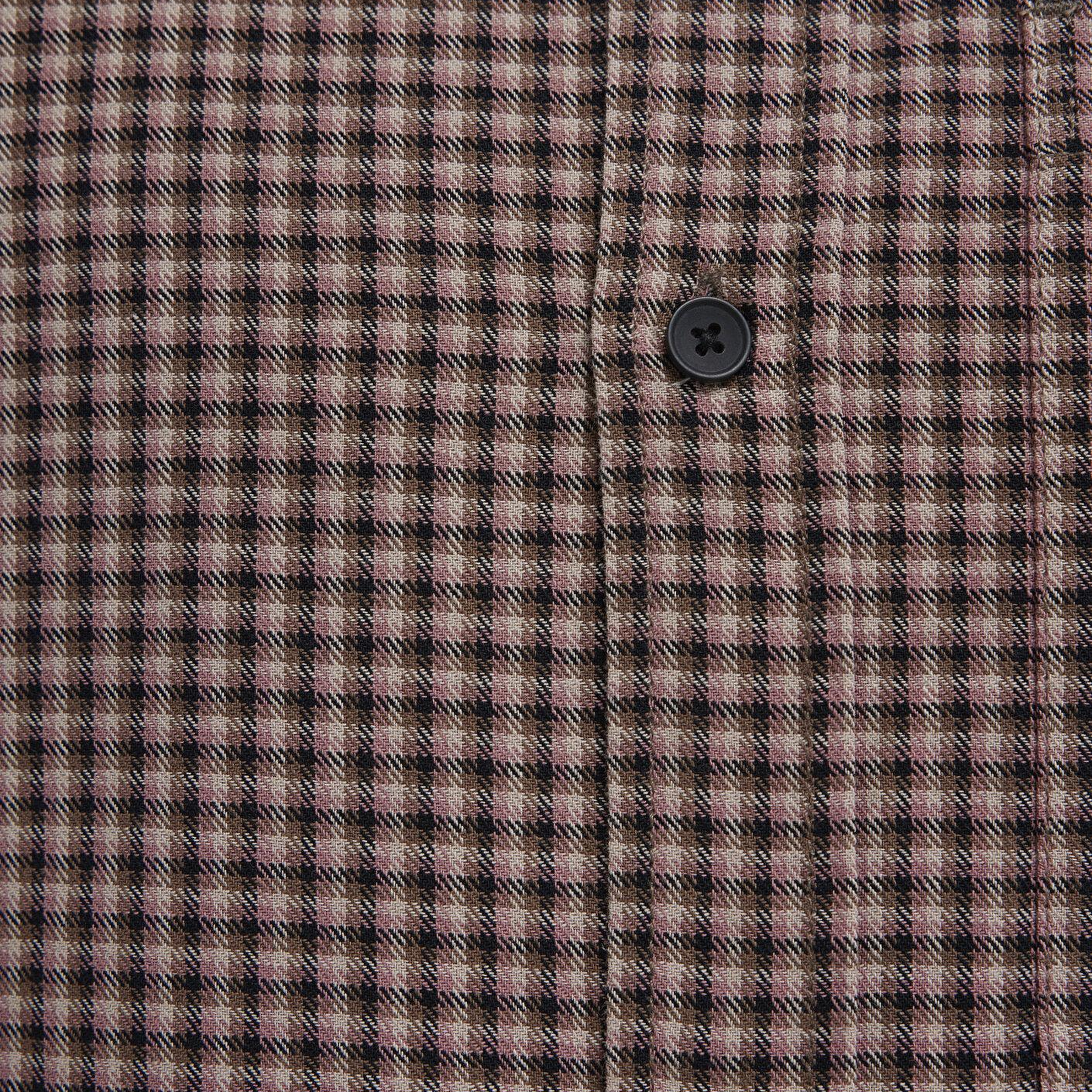 Mavi Bordo Ekose Gömlek Loose Fit / Bol Rahat Kesim 0211887-91419
