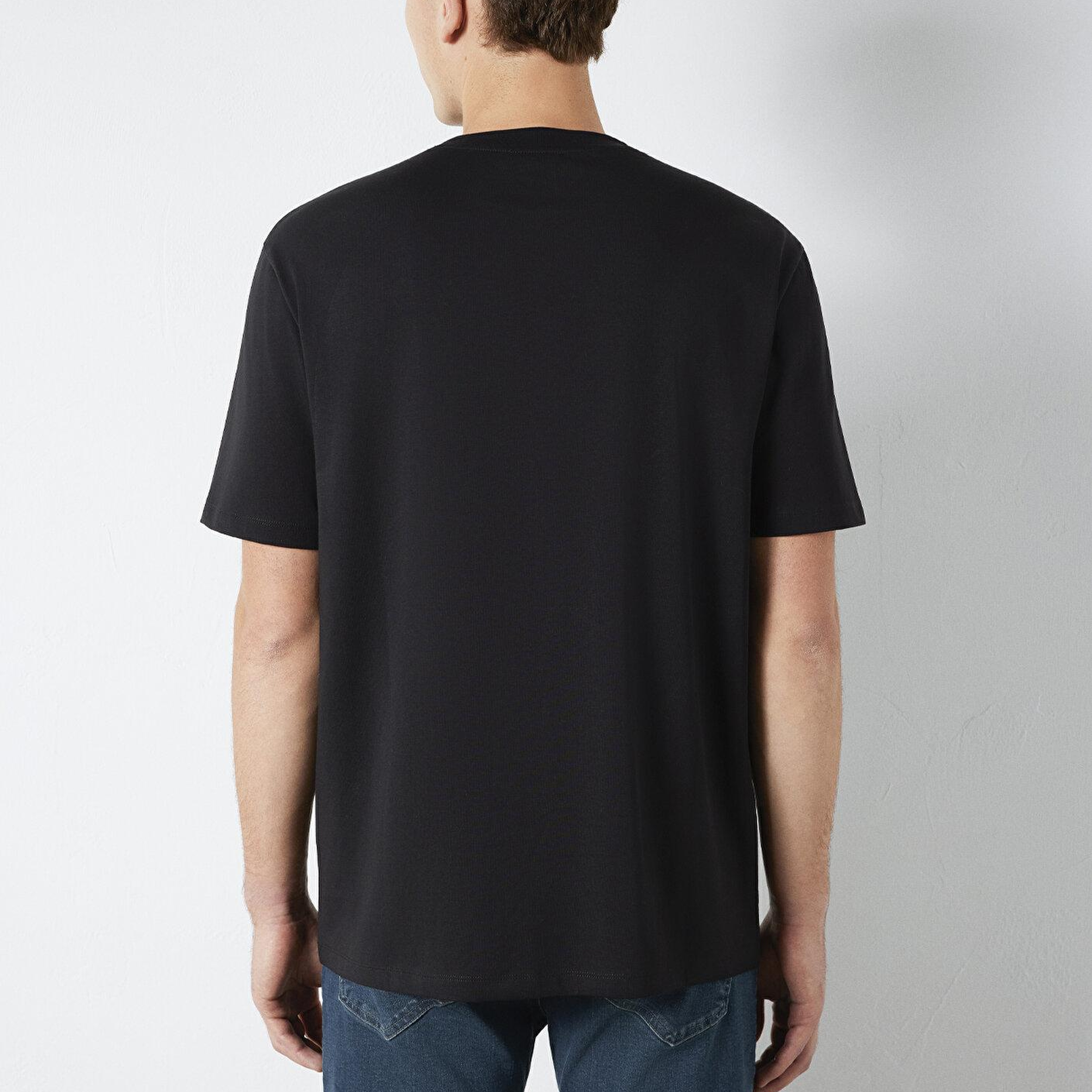 Mavi Siyah Basic Tişört Loose Fit / Bol Rahat Kesim 0613199-900