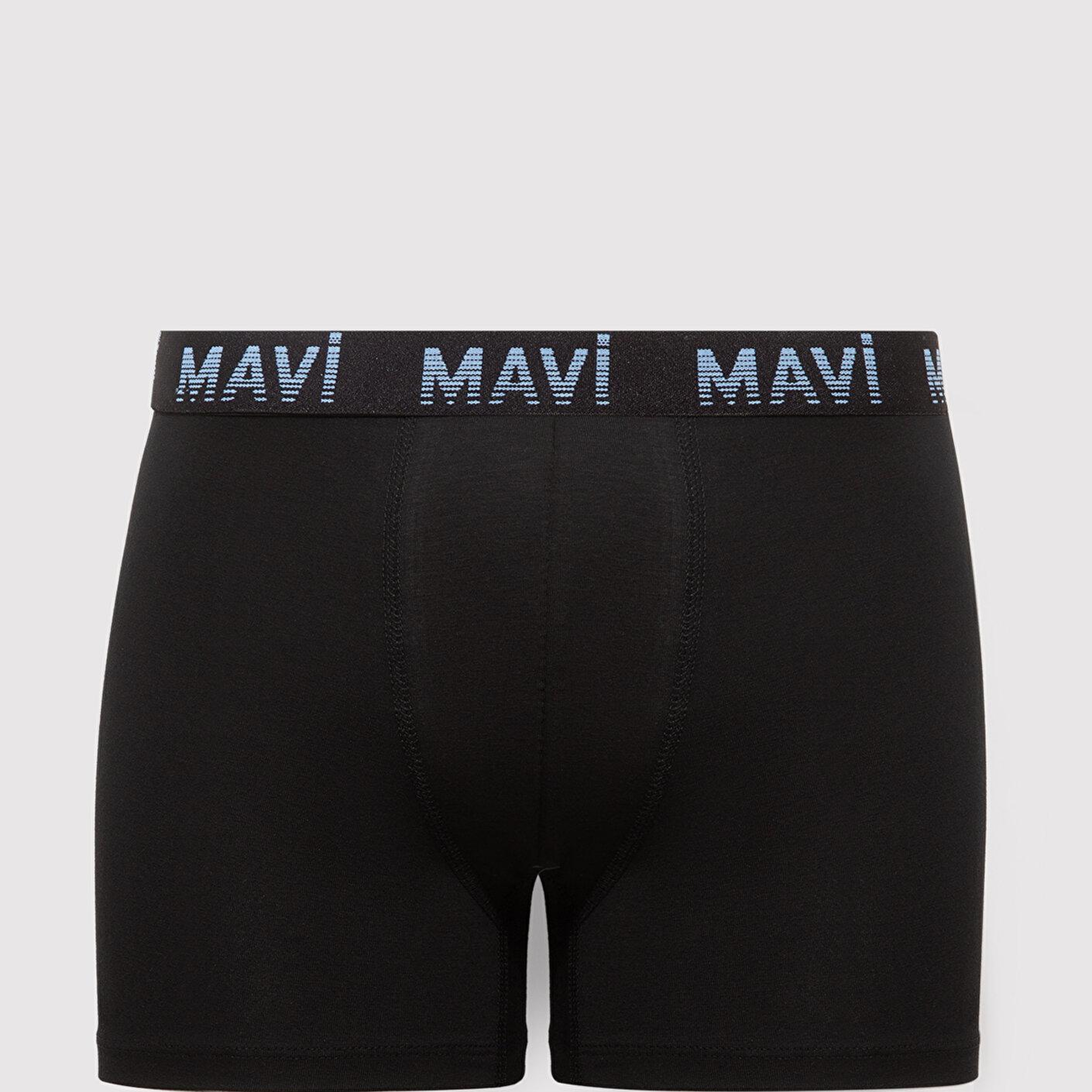 Mavi 7li Siyah Basic Boxer 0912287-900