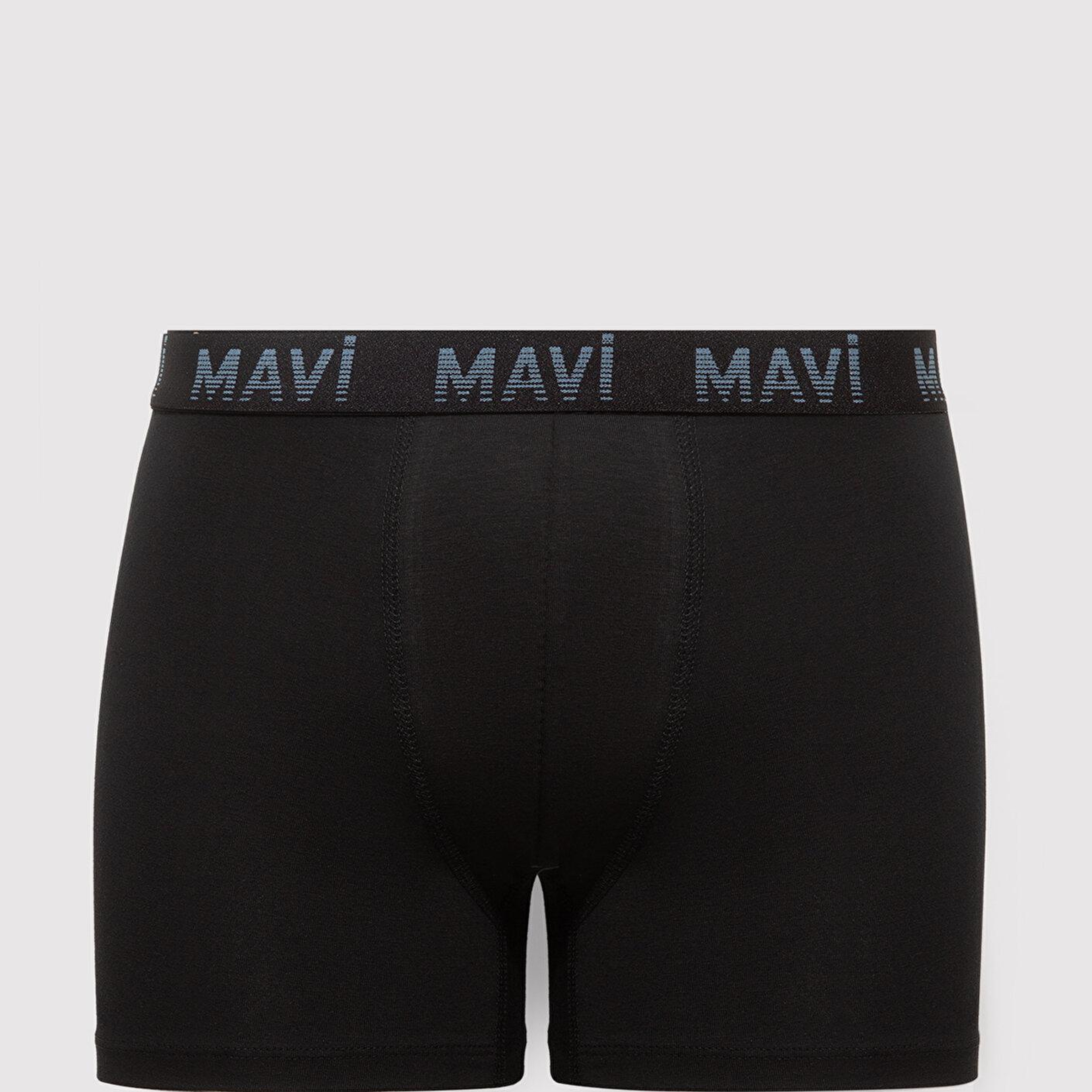 Mavi 7li Siyah Basic Boxer 0912287-900