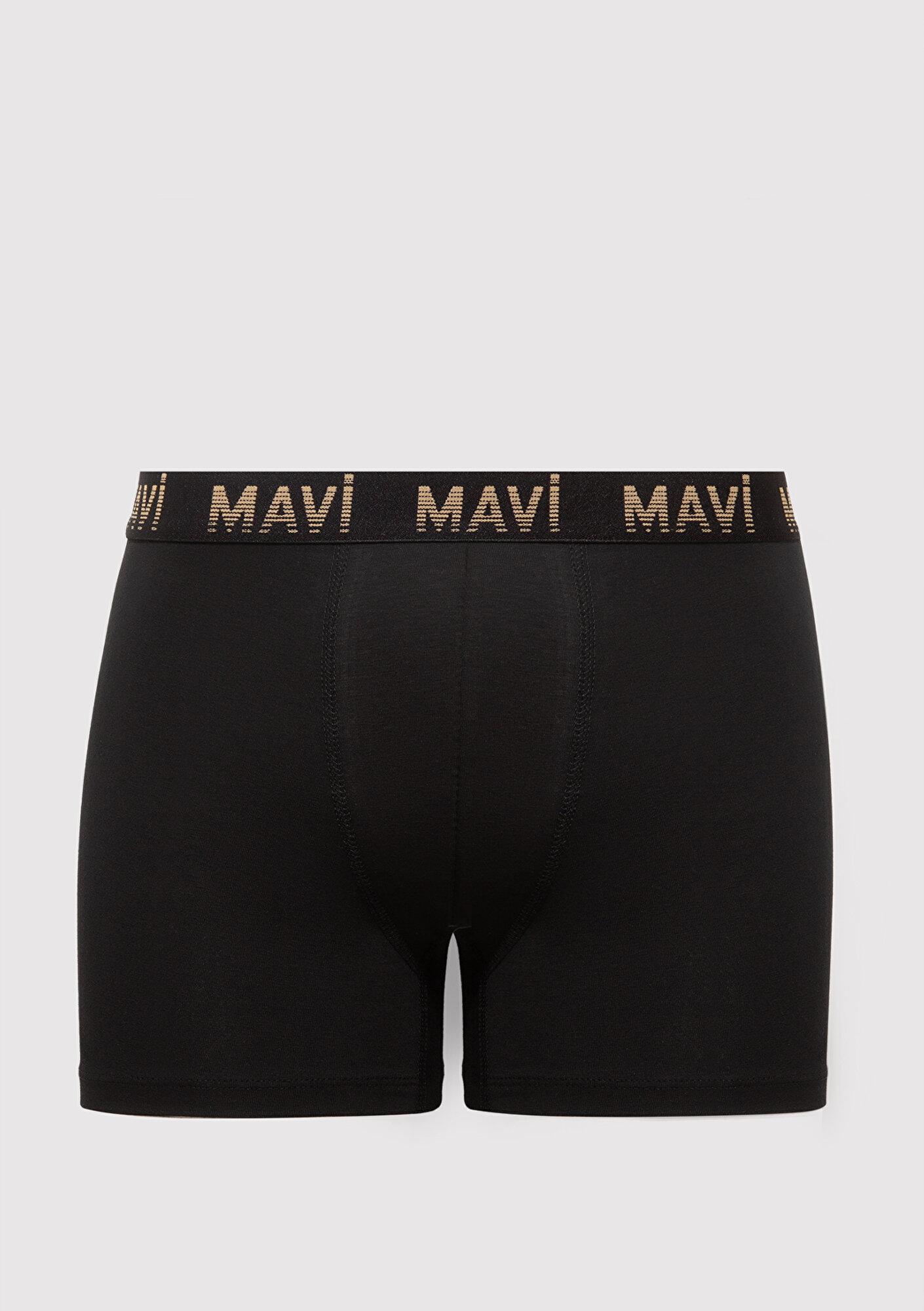 Mavi 7li Siyah Basic Boxer 0912287-900