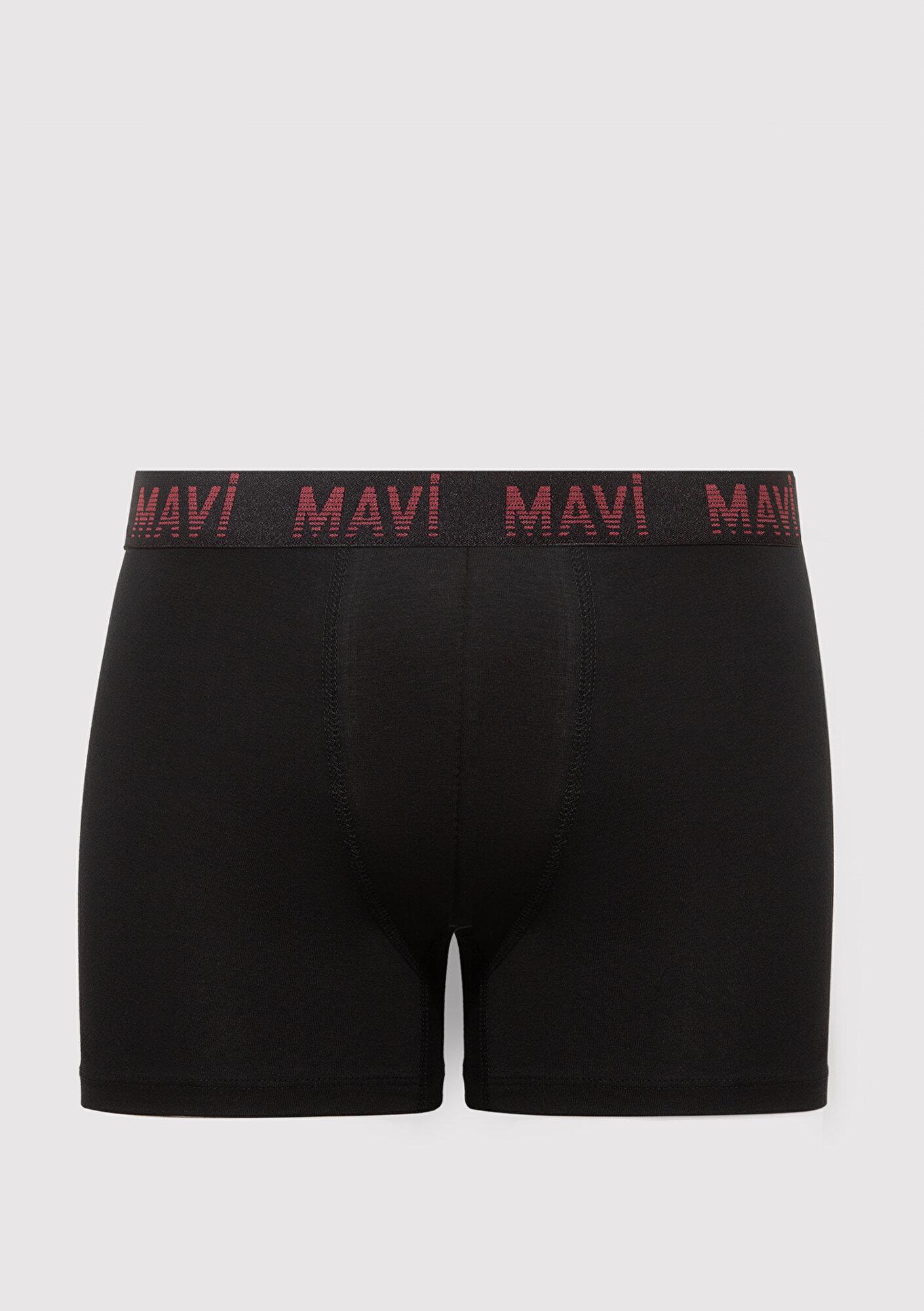 Mavi 7li Siyah Basic Boxer 0912287-900