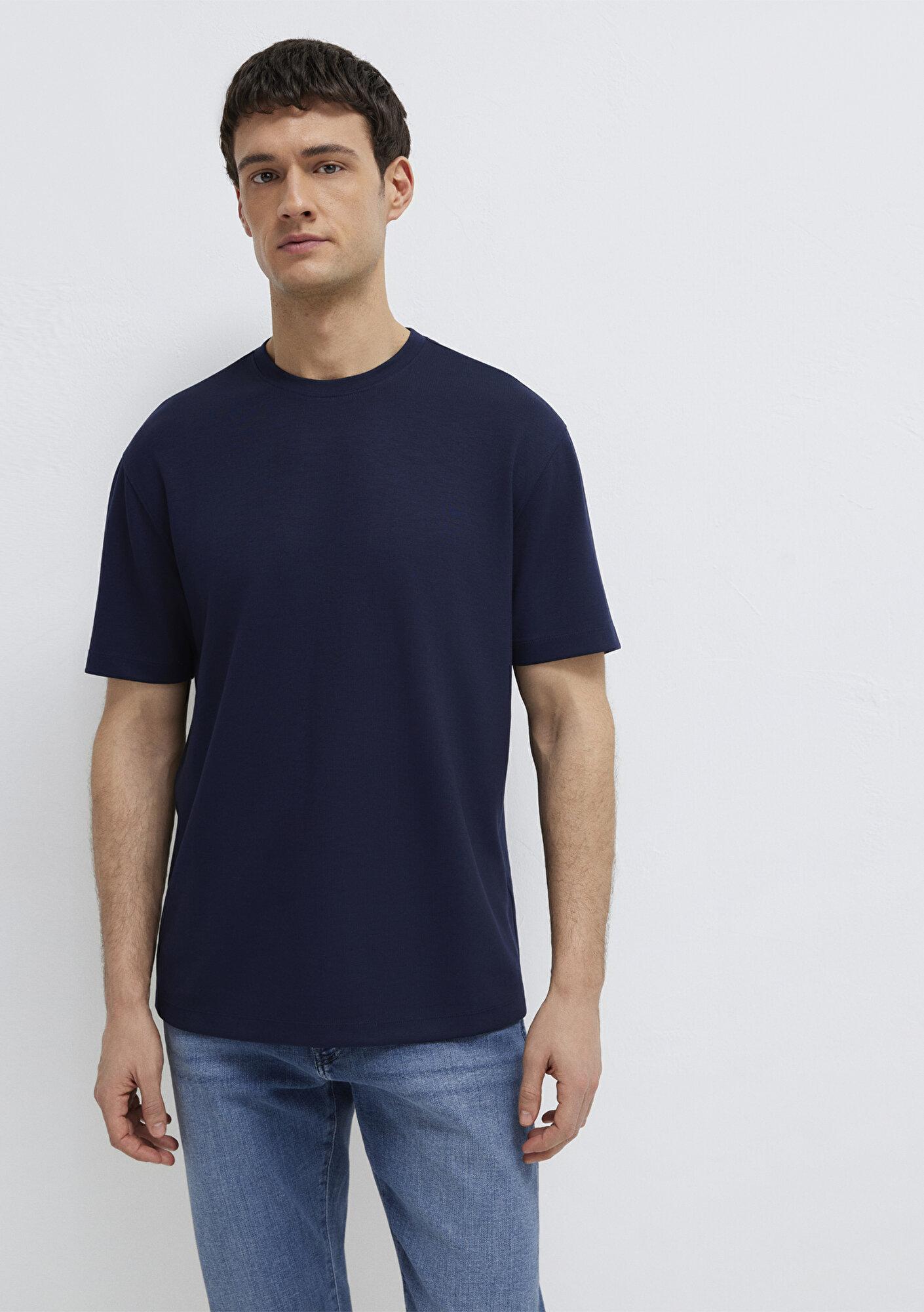 Mavi Soft-Premium Lacivert Tişört Loose Fit / Bol Rahat Kesim 0613467-86415