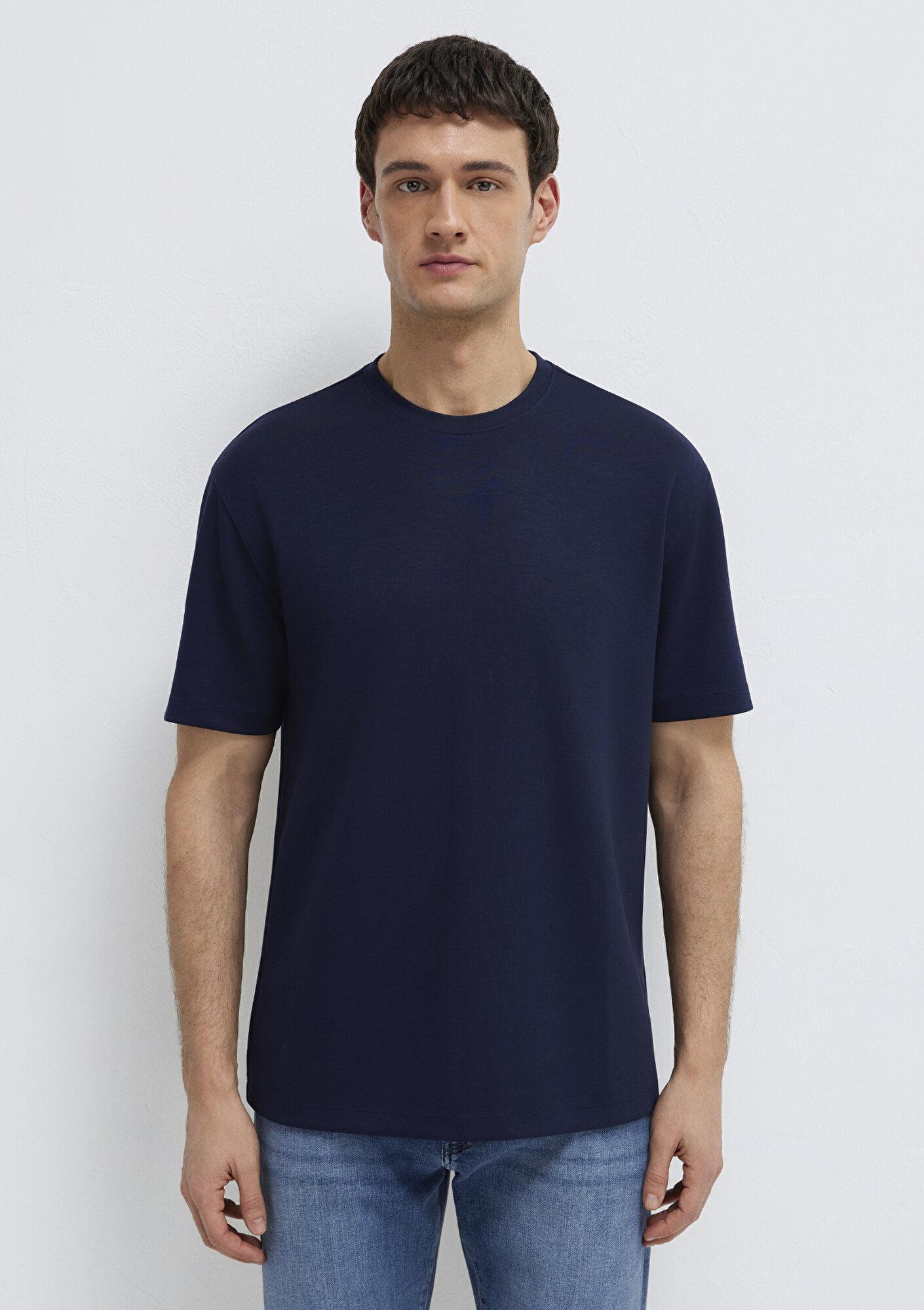 Mavi Soft-Premium Lacivert Tişört Loose Fit / Bol Rahat Kesim 0613467-86415