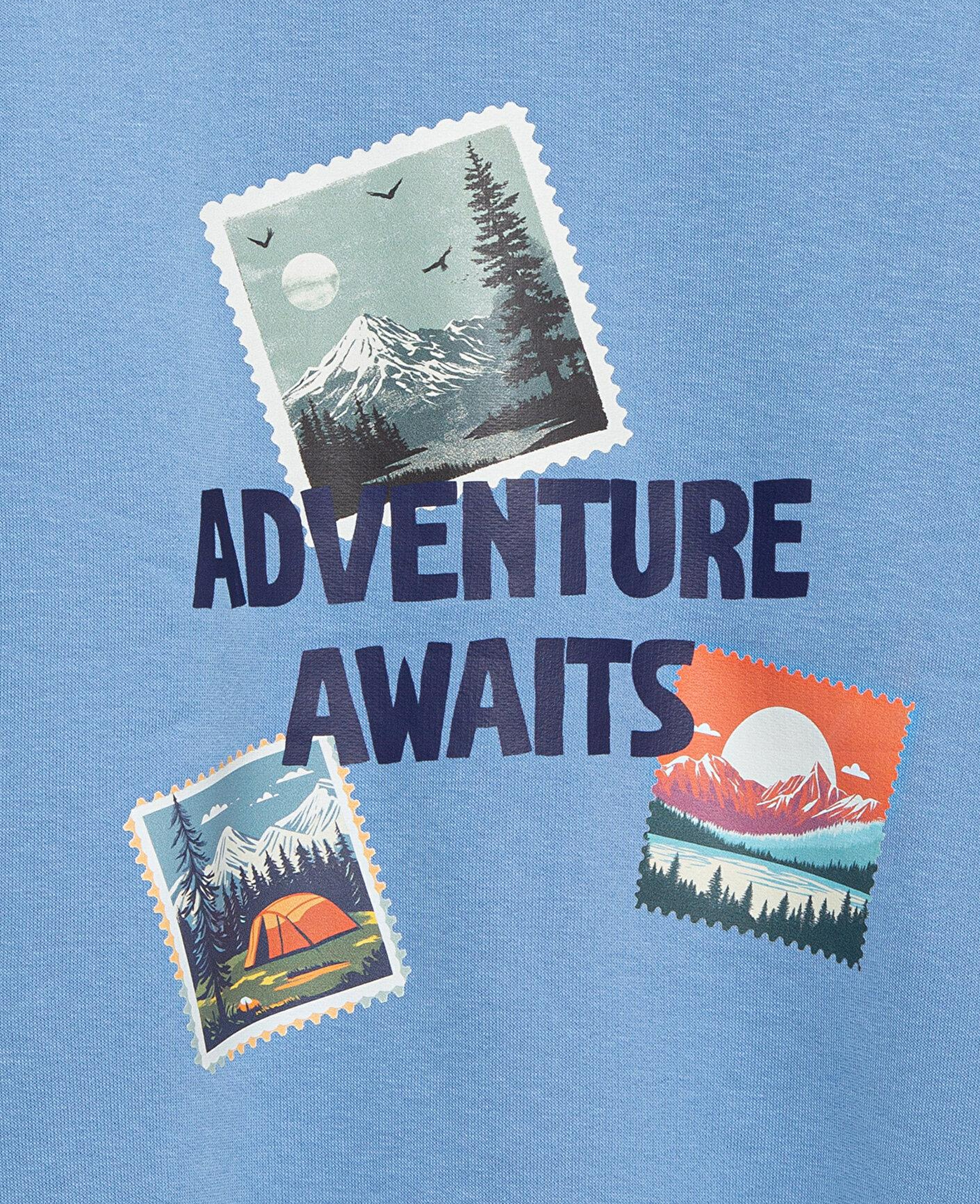 Mavi Adventure Awaits Baskılı Mavi Sweatshirt 6S10146-70724