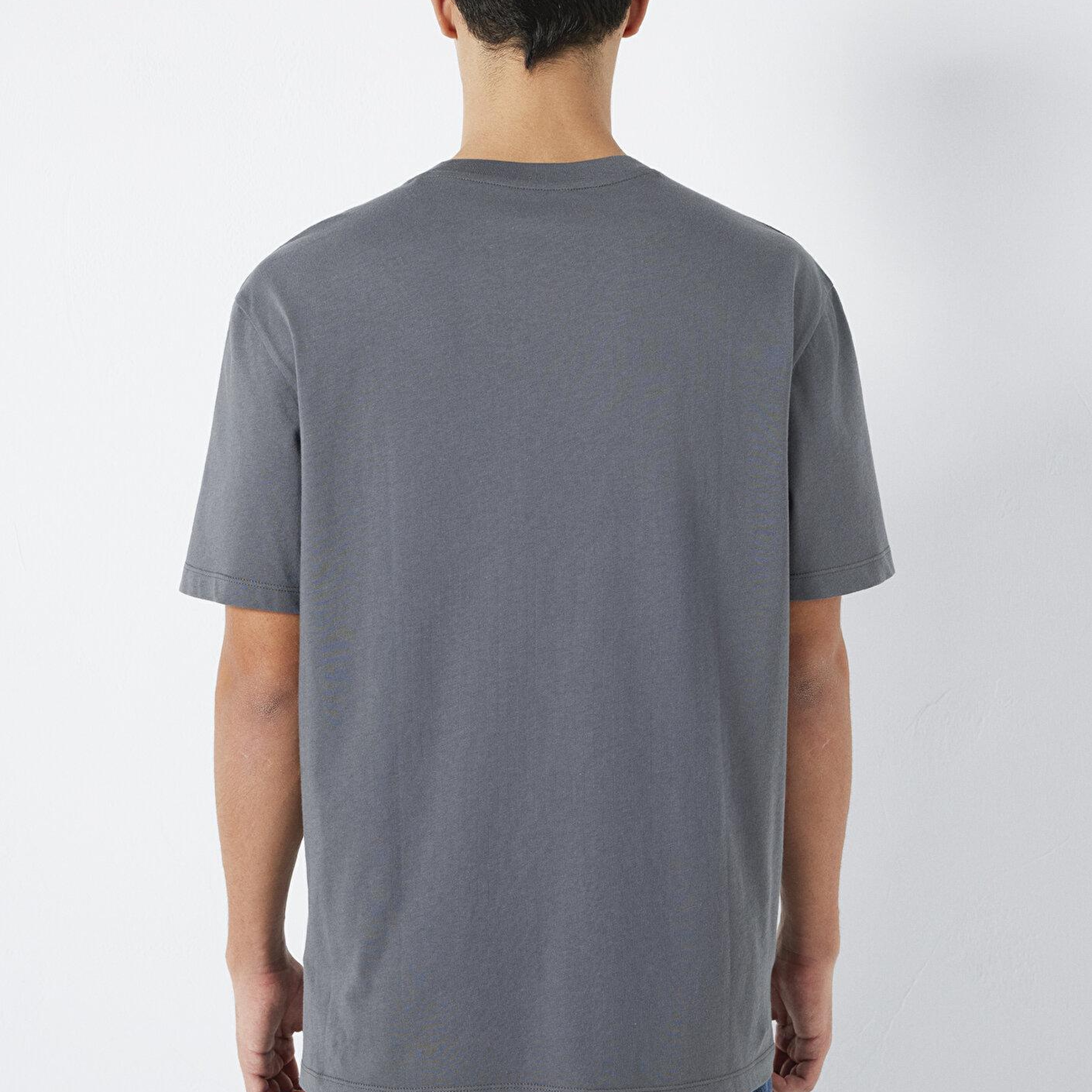 Mavi Mavi Baskılı Gri Tişört Loose Fit / Bol Rahat Kesim 0612840-80776