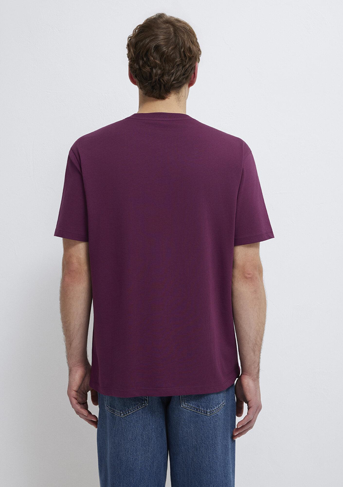 Mavi Mor Basic Tişört Loose Fit / Bol Rahat Kesim 066249-70670