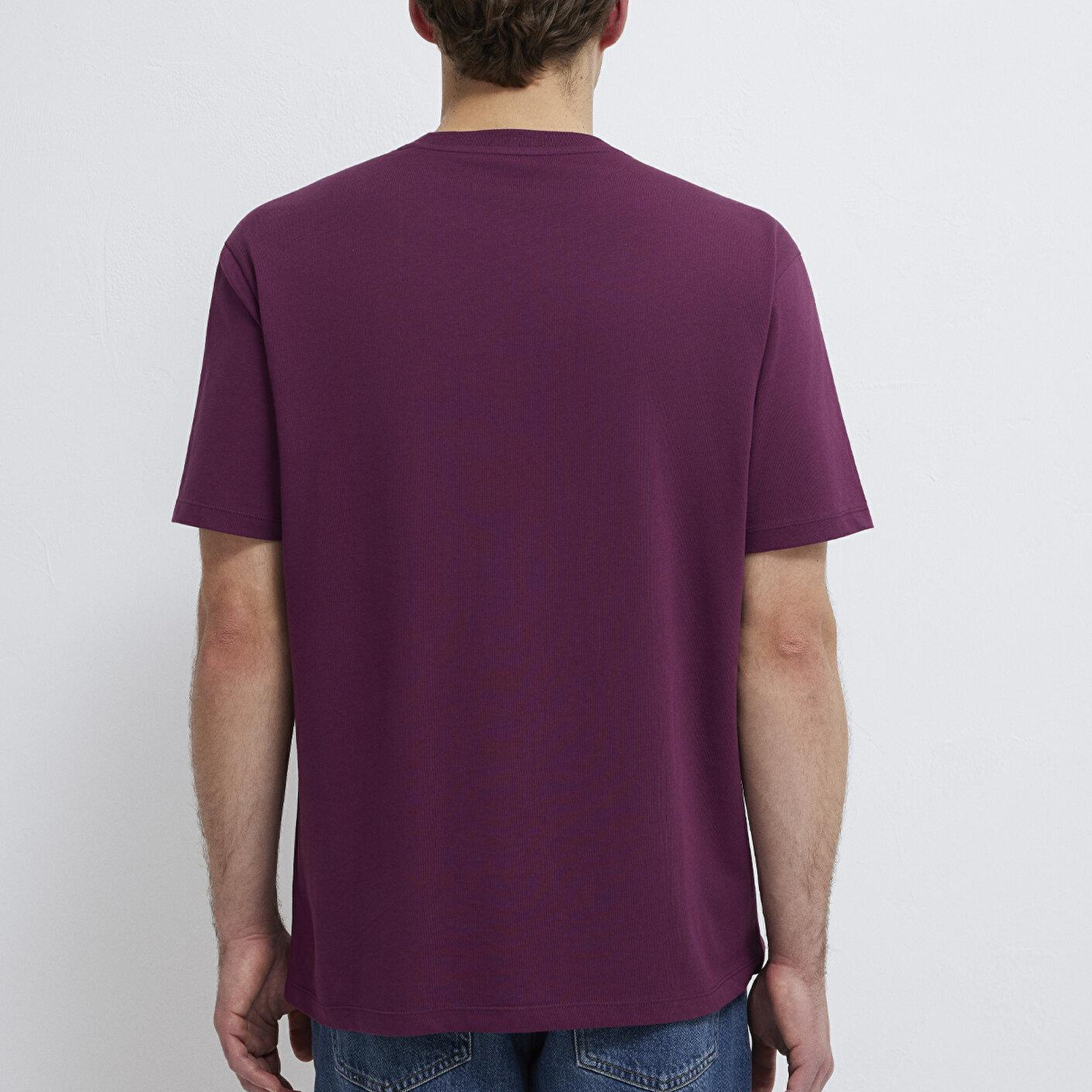 Mavi Mor Basic Tişört Loose Fit / Bol Rahat Kesim 066249-70670