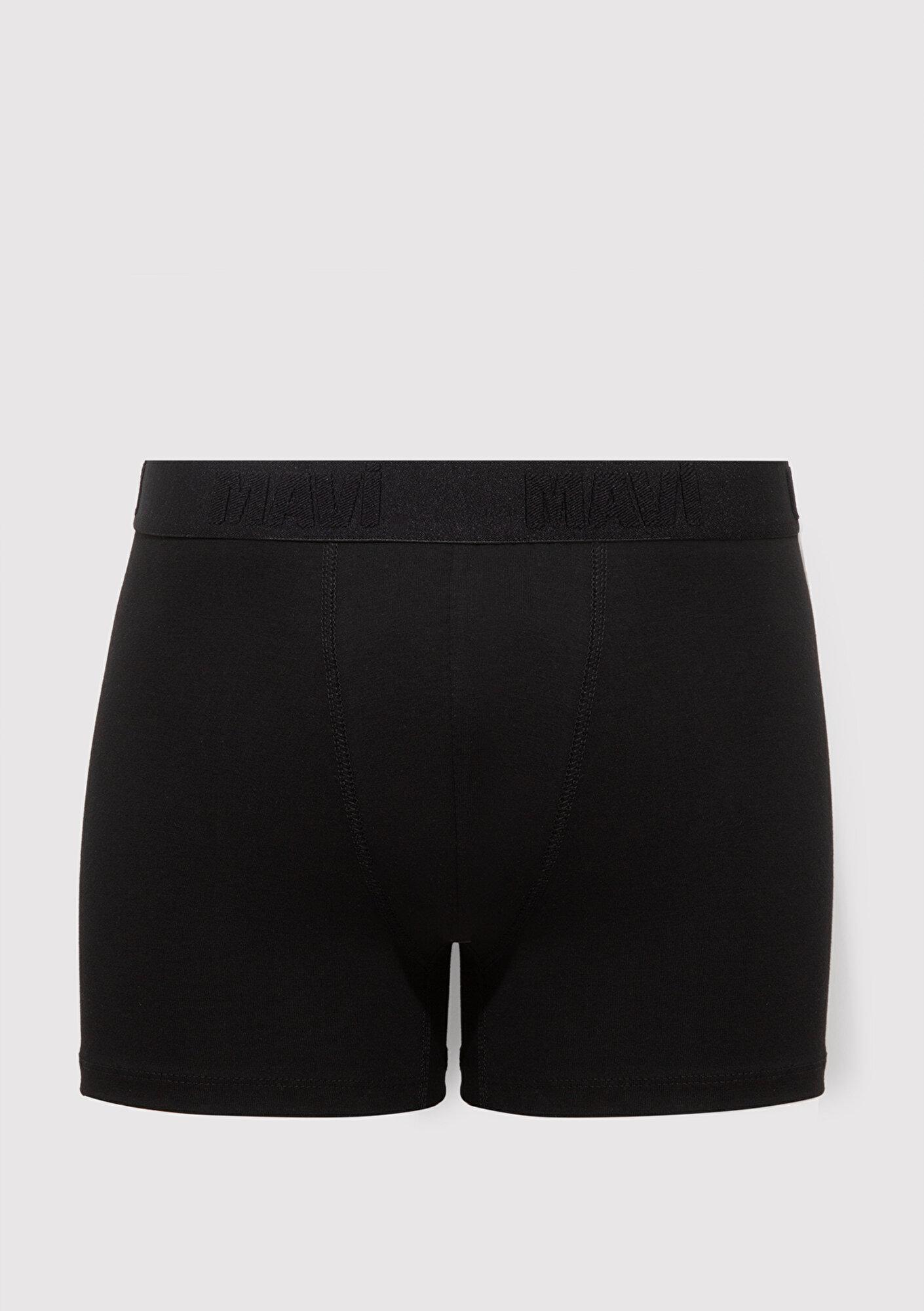 Mavi 3lü Siyah Basic Boxer 0912269-900