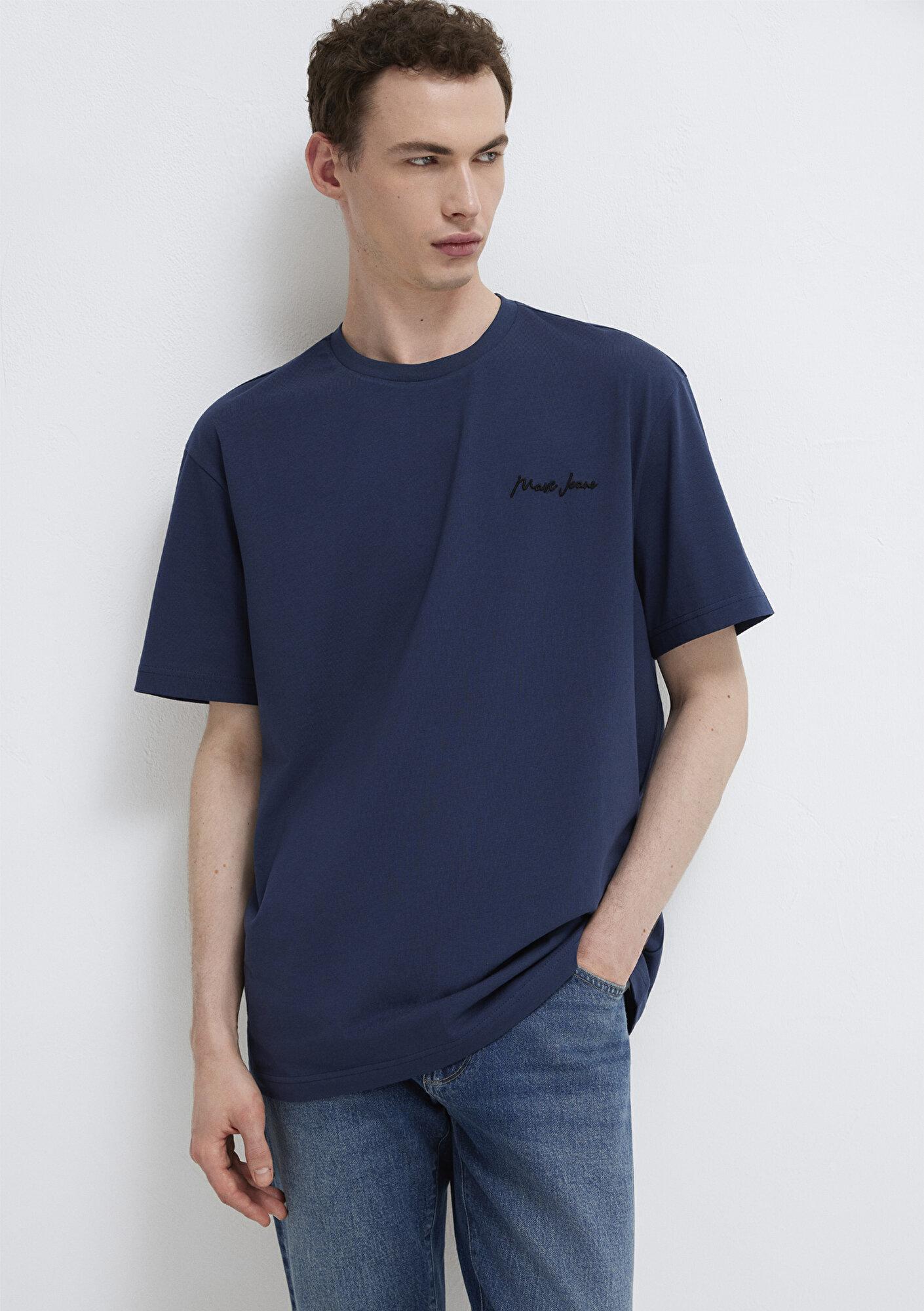 Mavi Mavi Jeans Baskılı Lacivert Tişört Loose Fit / Bol Rahat Kesim 0612733-70497