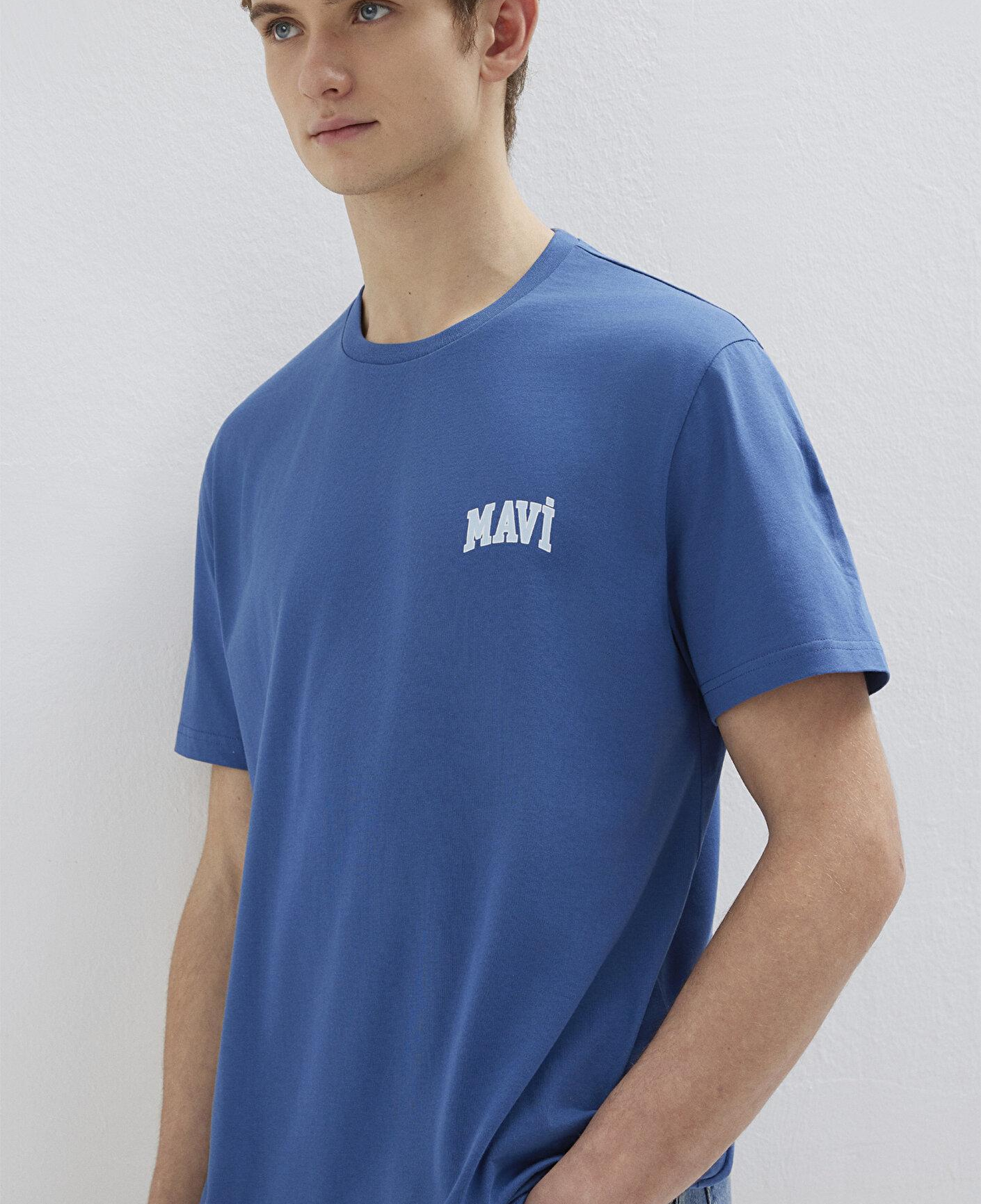 Mavi Mavi Logo Baskılı Mavi Tişört Regular Fit / Normal Kesim 0611714-70719