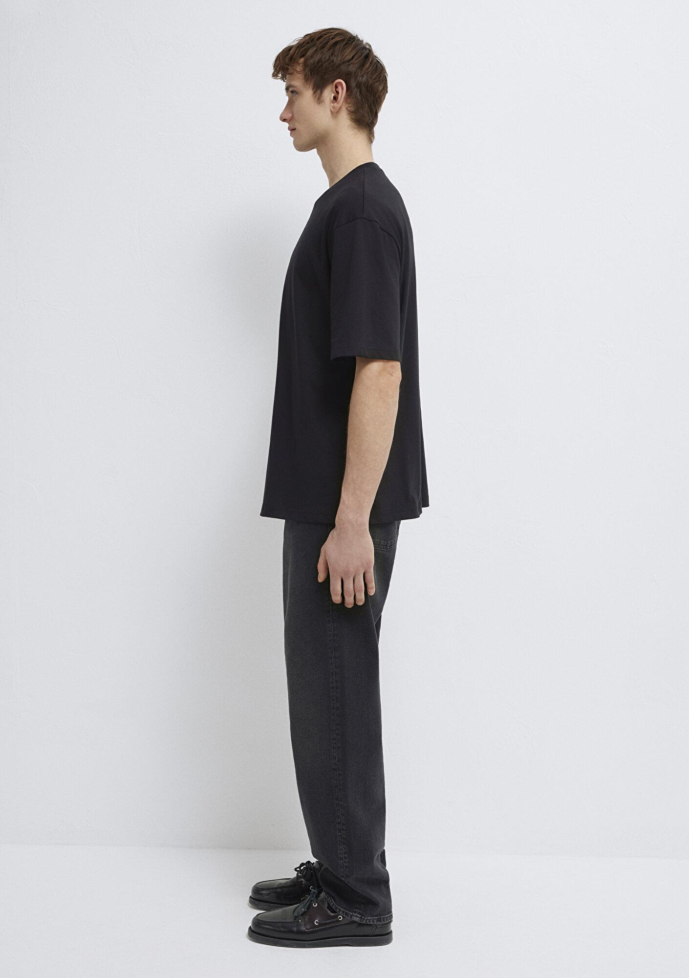 Mavi Mavi Nakışlı Siyah Tişört Relaxed Fit / Rahat Kesim 0613130-900