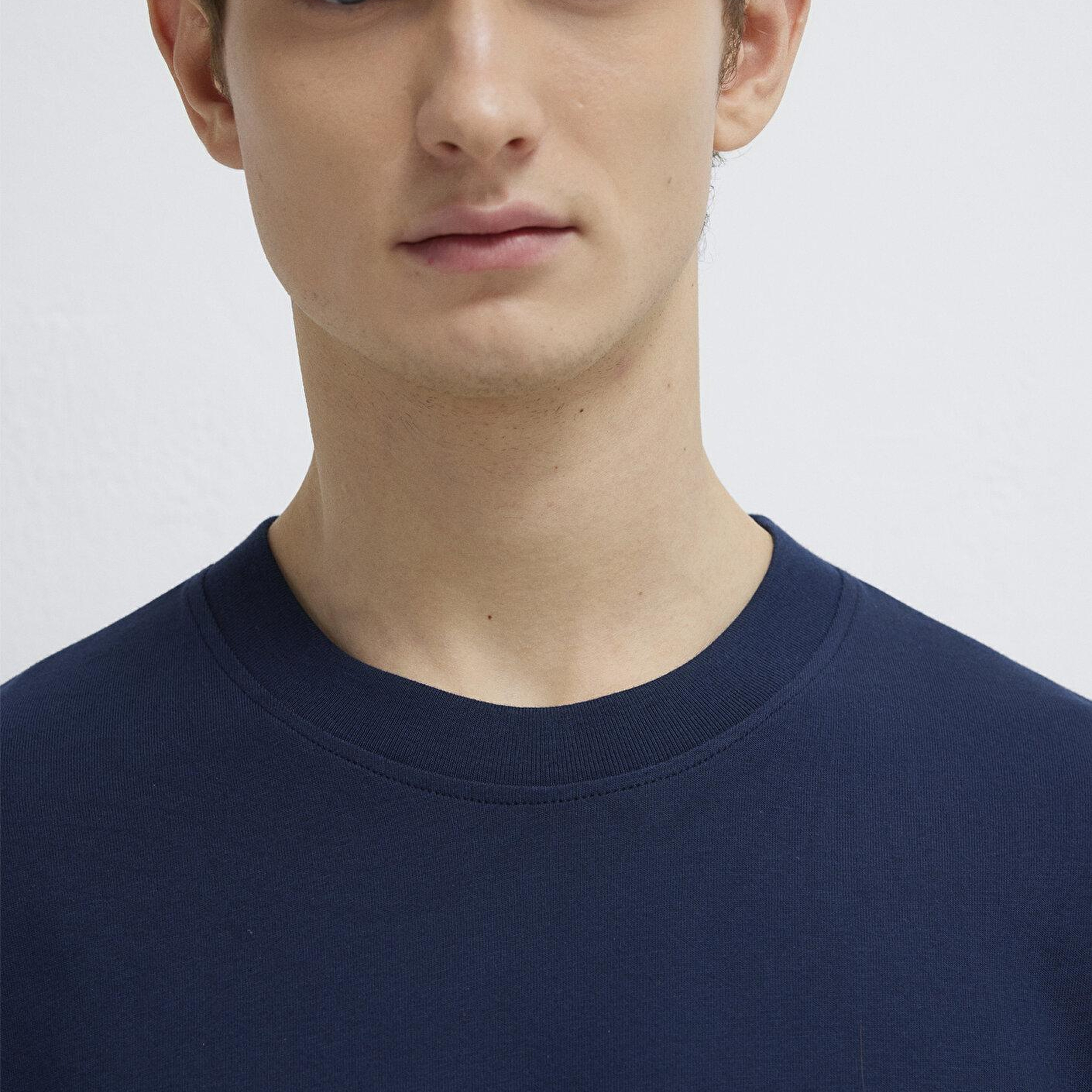 Mavi Lacivert Basic Tişört Oversize / Geniş Kesim 0613113-82318