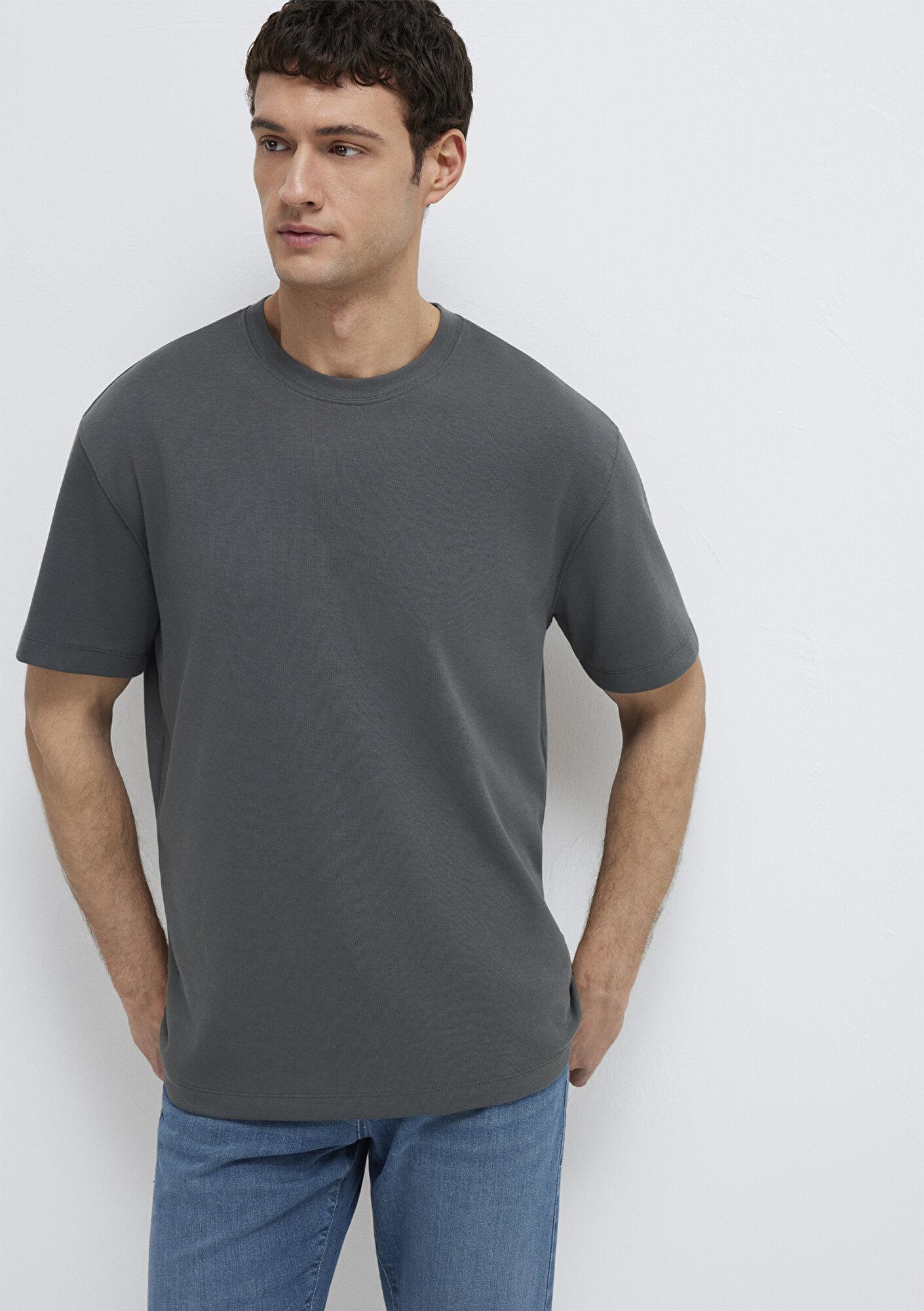 Mavi Mavi Black Antrasit Tişört Loose Fit / Bol Rahat Kesim 0612731-70088