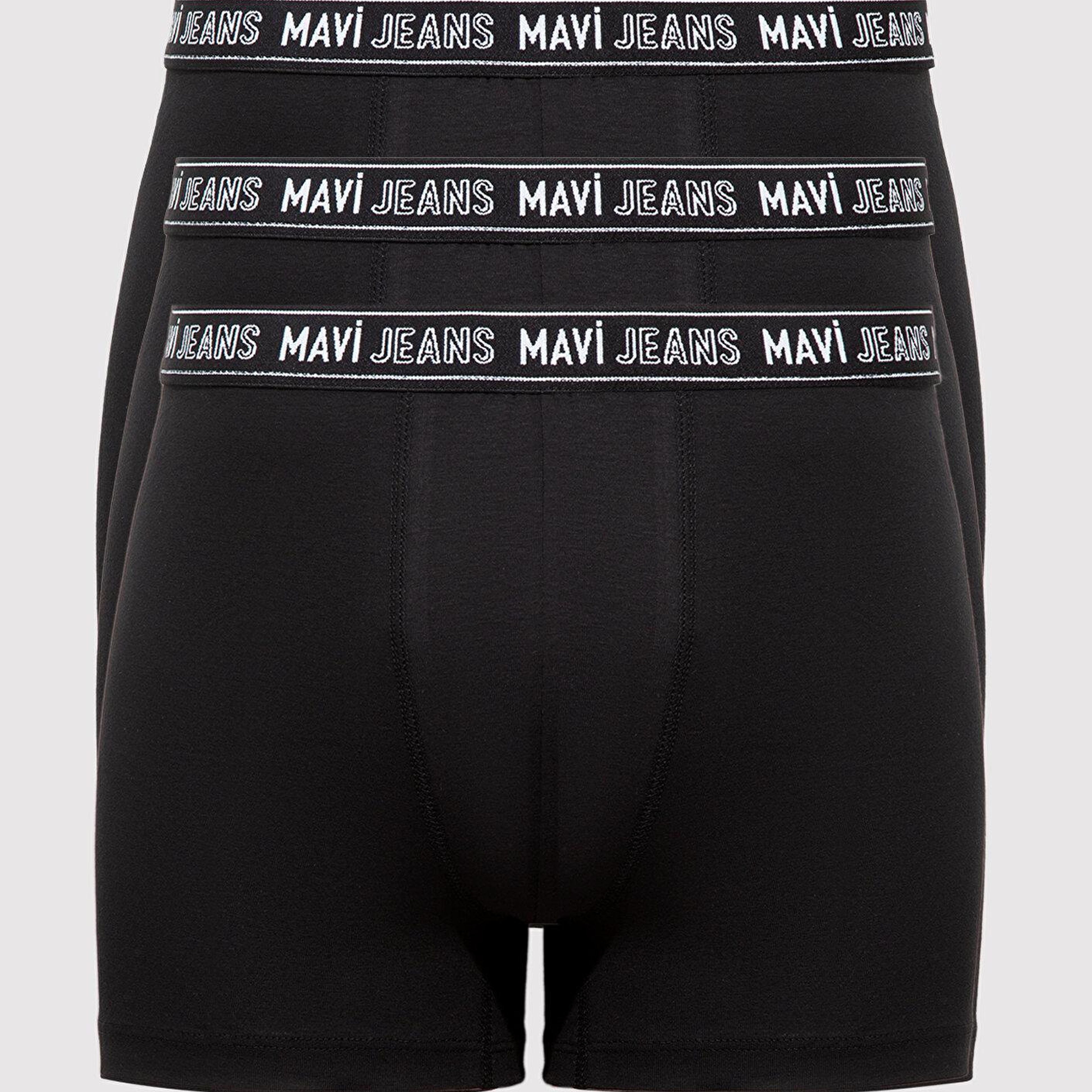 Mavi 7li Siyah Basic Boxer 0912288-900