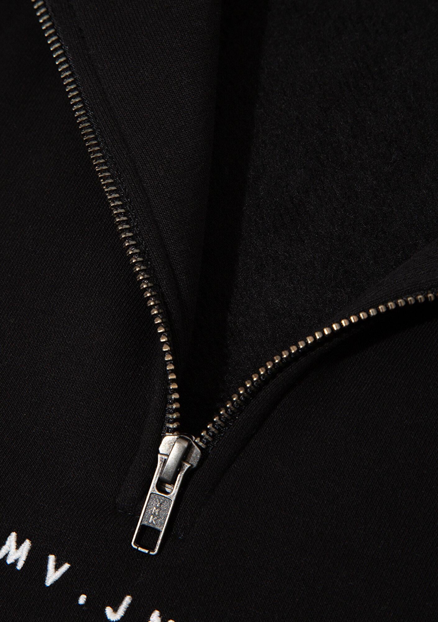 Mavi MVJNS Nakışlı Yarı Fermuarlı Siyah Sweatshirt 1S10533-900