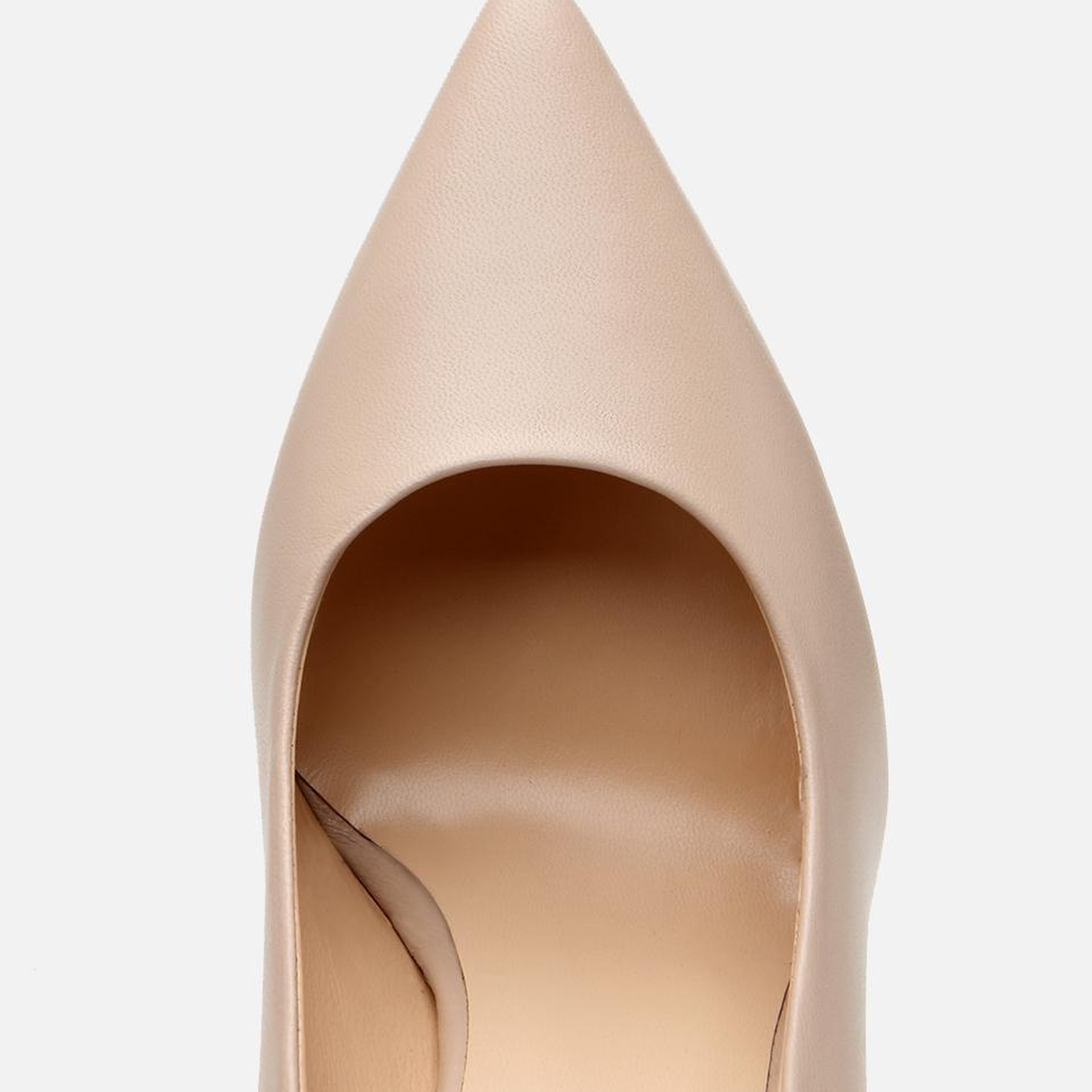 Kadın Deri Bej İnce Topuklu Stiletto